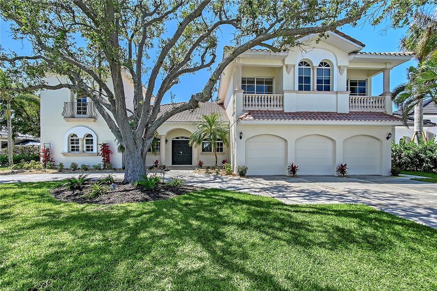 Waterfront Living Reimagined.
Welcome to your modern sanctuary in eclectic Sapphire Shores — a rare blend of luxury, lifestyle, and location. This newly remodeled 5-bedroom, 6.5-bathroom estate offers 150 feet of direct Sarasota Bay frontage, complete with a private beach lounge and launch for paddleboards, kayaks and jet skis.
Wake up to panoramic views of the Sarasota skyline, Ringling Bridge, and Longboat Key, and wind down with unforgettable sunsets from your expansive balcony or poolside lounge areas — all in a home recently chosen as the exclusive backdrop for an international bridal shoot.
Inside, discover 5,270 square feet of elevated design — from soaring 19-foot ceilings and walls of glass to an amazing open chef’s kitchen with custom gloss cabinetry, Cambria quartz island, built-in wine bar, and premium stainless appliances.
With two luxe primary suites featuring a one-off Zen bathroom, a flexible study/library, and multiple guest suites with ensuite offices, this home is built for multi-generational living, remote work, and creative pursuits. A potential sixth bedroom offers space for a media room, playroom, or wellness studio.
Impact-rated windows and doors ensure peace of mind, while lush landscaping and a new seawall create a private, secure waterfront retreat.
Whether you're hosting sunset soirées or enjoying quiet family nights by the bay, this home is designed for connection, comfort, and unforgettable moments.
Located in Sarasota’s walkable and vibrant Museum Area, you're steps from the Ringling Museum, Asolo Theatre, New College, and minutes from downtown amenities, St. Armand’s Circle, Lido Beach, and IMG Academy.
Live where culture meets coastline — and every day feels like a vacation.  LIVE VIDEO IN TOUR LINK 1.