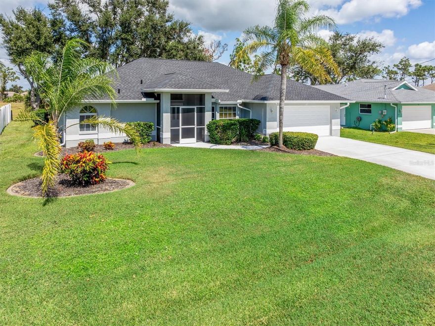 WELCOME TO ROTONDA WEST! This beautifully upgraded 3-bedroom, 2-bath pool home offers 2,079 sq. ft. under air of comfortable living space in a quiet setting with peaceful views of Broadmoor Park and no houses behind. Perfect for a winter getaway, second home, or income-producing rental, this property is located in an X flood zone, has a brand-new roof (2025), and is being sold turnkey furnished.
Step inside through the screened front porch and double entry doors to find a light-filled floorplan with vaulted ceilings and fabulous views over the pool and park beyond. A set of charming barn doors leads to the formal living room, while the spacious family room flows into the open kitchen with newer stainless steel appliances, eat-in counter and dinette. The upgraded pool area is perfect for outdoor Florida living and entertaining with sliders from dinette, formal living room and principal bedroom.
Some of the standout features include  •Luxury vinyl flooring in living areas and bedrooms.  •Designer fans and lighting throughout.  •Split floorplan with private principal suite, dual walk-in closets and bathroom with shower and bath.  •2nd bathroom with door to pool.  •Spacious guest bedrooms with walk-in closets.  •Destination laundry room with sink and storage.  •Saltwater pool with new PebbleTec surface.  •New bronze pool cage in 2020.  •Pavered lanai & deck for outdoor living.  •Whole house gutters and established landscaping.  
This home is designed for easy ownership with low maintenance costs. Located in X flood zone, flood insurance is not required, and the new hip roof (2025) means lower home insurance costs. The property’s excellent condition and thoughtful updates give peace of mind whether you live here full-time or enjoy it seasonally.  
Rotonda West is one of Southwest Florida’s best-kept secrets, offering 99 holes of golf across 5 courses (memberships available or open to the public), a community park with pickleball, trails, playgrounds, and low annual HOA fees. With no rental restrictions, this home also presents an excellent opportunity for seasonal or annual rental income.  
Close to beaches, boating, shopping, dining, and all that Florida living has to offer—this home checks every box for snowbirds, second homeowners, or investors.