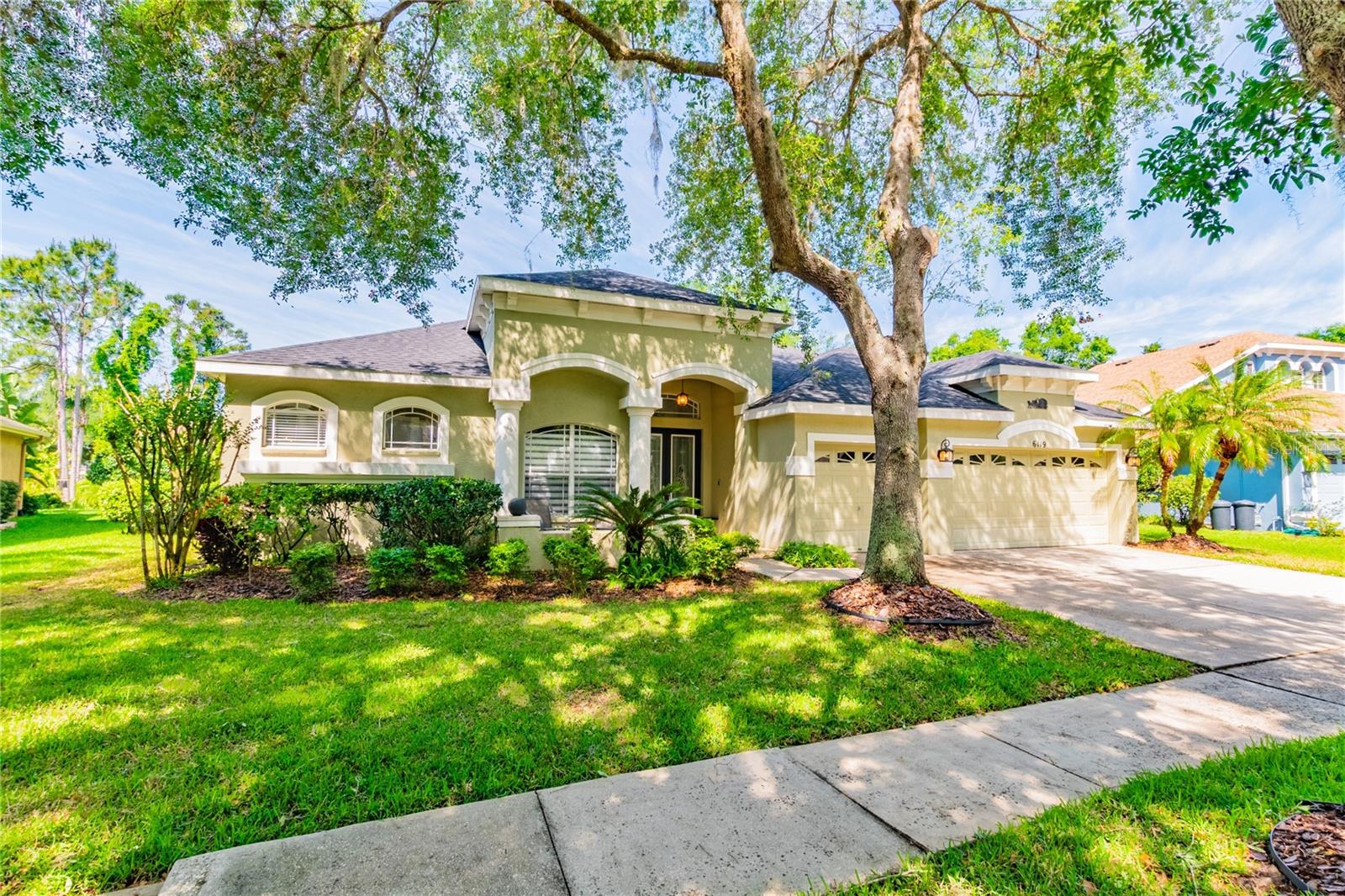 Come see this Awesome POOL Home in FISHHAWK RANCH! Located in the Bevis Elementary district on a C O N S E R V A T I O N LOT / CUL DE SAC STREET with School Bus service to both Randall Middle and Newsome High Schools. Boasting 3300 +sqft with 5 Bedrooms // 4 Full Baths // Home Office // 3 Car Garage // Fenced Yard // Pool & Spa // No Rear Neighbors, **Low HOA $120/Year**AND **CDD DEBT SERVICE FEE IS PAID OFF....F O R E V E R ** PLUS - NEW ROOF 2021 / APPLIANCES / HOT WATER HEATER, LVP FLOORING, REMODELED MASTER BATH, & MORE! Elegant entry double glass doors greet your arrival. As You enter your eyes are drawn across the open plan to a picturesque backdrop. Tray ceilings adorn the Master bedroom, Family Room and formal dining room. Your Formal Living Room has stunning views of the Lanai, Sparkling Pool and unspoiled natural Conservation views. Spacious Dining Room leads to gourmet kitchen, real wood cabinets with crown, solid surface countertops and a center island with storage. The breakfast nook has a slider to the lanai and is open to the spacious Family Room with vaulted ceiling and Surround sound Speakers. Your first floor Master suite has private access to the lanai/pool, walk-in closets, luxury bath with dual sinks, tub and separate walk-in shower. Secondary bedrooms 2, 3 and 4 are also on the main floor and are all generously sized. You will love working from home in the private home office. Explore Upstairs to discover the Bonus Room which can easily be utilized as a 5th bedroom or Guest Suite with walk in closet AND Full Ensuite Bath! Beyond the pool area, discover an Oversized Fenced backyard is private w/no rear neighbors and a great place for little ones or pets to run and play. Centrally Located in the community, Walk or Bike to Bevis Elementary, Park Square (shops, restaurants, fountains), 8 Acre Ibis Park, The Resort Style Aquatic Club and More! Amenity rich community of Fishhawk Ranch features miles of walking/hiking/biking trails, movie theatre, pools, playgrounds, skate park, basketball, tennis, hockey…come see for yourself, the list is endless. Minutes from MacDill AFB, Downtown Tampa, Lakeland, Sugar Sand Beaches, Golf and Orlando Attractions! Call Today and schedule an appointment to see this home!