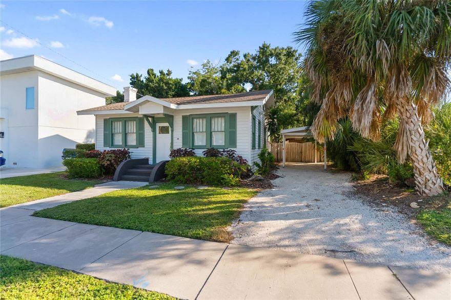 INVESTOR ALERT Great investment opportunity with no rental restrictions!! Prepare to be captivated by this enchanting 1925 Florida home, perfectly nestled in Sarasota's most coveted and fast-trending neighborhood: Arlington Park! This is more than just a home; it's a piece of local history updated for a modern, enthusiastic lifestyle. Step inside and feel the undeniable character with original hardwood floors, handsome 10-inch baseboards, and charming 1900's sash windows that fill the space with glorious Florida light. With 2 bedrooms and 2 bathrooms, this residence offers an intimate yet comfortable setting, making it the perfect sanctuary right in the heart of the city.

The exceptional lifestyle offered by this location simply cannot be overstated. You are perfectly positioned to enjoy the very best of Sarasota! Hop on your bike for a quick 2-mile ride to the vibrant arts and culture of Downtown Sarasota, offering world-class dining, theaters, and shopping. Commuters and medical professionals will appreciate being just one mile from Sarasota Memorial Hospital (SMH). The neighborhood is highly regarded for its top-rated school district, less than a mile from Sarasota High School. And of course, the world-famous beaches of Siesta Key and Lido Key are just a short, scenic drive away, putting Gulf Coast paradise right at your fingertips!

Imagine having Arlington Community Park as your extended backyard! A dedicated walking path right down the street gives you direct access to this incredible community hub, complete with a pool, tennis, pickleball, outdoor gym, basketball courts, and a popular dog park! Back at home, you’ll adore the private, large, and serene shaded deck—your new favorite spot for entertaining or quiet relaxation. The bonus artist's studio adds exceptional utility, whether for creative pursuits, a home office, or extra storage. Best of all, this property sits in an area of the City of Sarasota that allows weekly rentals, making it a truly brilliant choice for a savvy investor or for those dreaming of an income-producing second home! Don't miss this incredible opportunity for convenience, historic beauty, and ultimate Florida comfort!