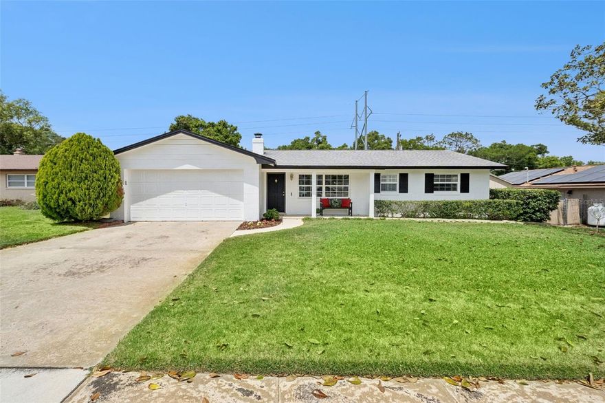 Welcome home to this meticulously maintained three-bedroom, two-bath ranch-style home in the sought-after Robin Hill neighborhood. On over a quarter acre (.28), this property offers a rare combination of privacy and room to enjoy Florida living. Inside, you’ll find quality Pergo laminate flooring throughout, a cozy brick wood-burning fireplace in the living room, and a layout designed for comfort and functionality. The kitchen features new stainless steel appliances, gorgeous wood cabinets and Corian countertops. The cabinets have additional design features such as a bread or appliance box, a wine rack and a tall pantry with pullout shelving. The laundry room with extensive cabinet space adds extra flexibility with a built-in desk and second refrigerator, ideal for busy households or entertaining. Vintage lighting and fixtures add charming character, while thoughtful updates, including newer windows, fresh interior and exterior paint, HVAC (2023) and roof (2018) offer peace of mind. Go outside to your screened-in pool with lighting and extensive patio space, ideal for relaxing weekends or hosting gatherings, all set within a spacious fenced backyard. The two-car garage has a nice work bench inside and the community has an optional HOA. Just minutes from Cranes Roost Park, you’ll love the scenic walking paths, lakeside views and year-round community events. Shopping and dining are nearby at Altamonte Mall, along with local favorites like Cafe Murano and Tibby’s New Orleans Kitchen for a fun night out. Commuting is a breeze with easy access to Interstate 4, and you’re just about 30 minutes from Walt Disney World. This home blends timeless character with modern updates in one of Altamonte Springs established neighborhoods so don’t miss it!