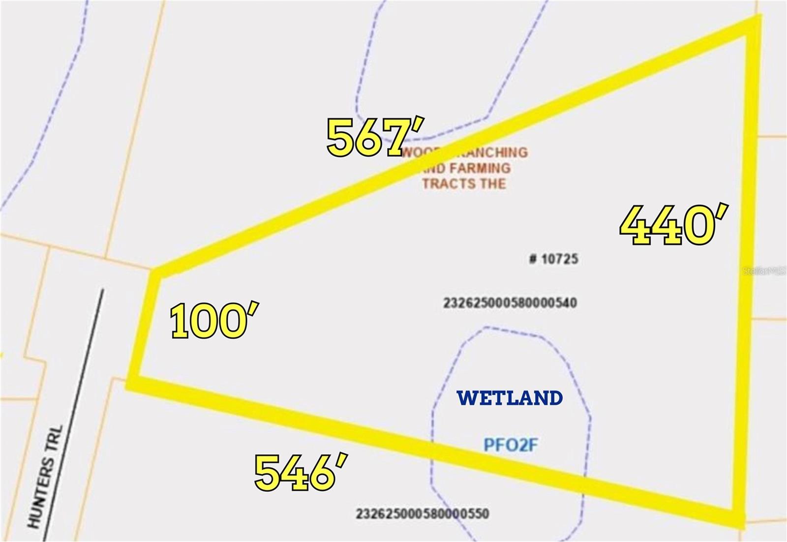Perfect place to build your dream home or manufacture home on a private area and close to nature. Enough room for trailer, boat, 4-wheelers and more. Existing well and electric pole on site. Country living, farming, and ranching schedule your showing today. Secluded neighborhood and cul-de-sac lot North of Lakeland beautiful night sky, property is easy to walk-in. Own 3.23 acres of country living and land, preserved mature trees and nature; small amount of wetland on property as illustrated on picture #2. Lot measures 100' (front footage) x546'x440'x567'. Conveniently located close to town and i4, between Orlando and Tampa, and just under 8 miles to your local supermarket and extra 3 miles to Lakeland Square Mall. If you love quiet, nature, and country life - schedule a showing and come see this amazing property as soon as you can. Existing well-water and electric pole
Ranching and Farming Community for cattle, chickens, hogs, and horses.
Great location transition to a built home in the future, contact Polk County Building Department and Zoning Department for confirmation and questions.
** Approximately 0.42 acres are buildable according to Polk County**
** USDA Loan Eligible Area or Construction Loan - consult with your lender or cash **