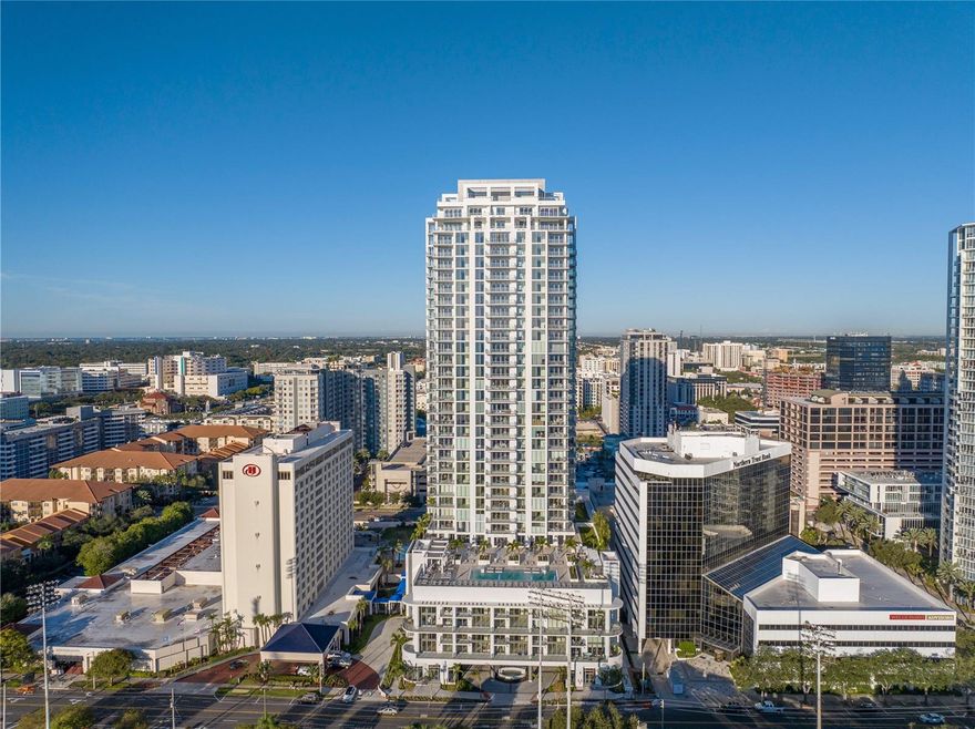 Price Reduced! Now $300K under appraisal from when owner purchased. Immerse yourself in Five Star luxury when you make Saltaire your new home. Imagine waking up every day to the awe-inspiring views of Tampa Bay & Downtown St. Petersburg from your 20th Floor South facing unit. One amazing feature is the dual balconies. Savor your morning coffee as you watch the sunrise over Tampa Bay, observe planes gracefully taking off and landing at Albert Whitted Airport or watch the Grand Prix of St. Pete from your private SE corner balcony. As evening comes relax with your favorite beverage as you watch the sunset from your private SW balcony. When Tampa Bay Rays secure a victory, you'll witness Tropicana Field's dome ablaze in vibrant orange. If your heart yearns for views that are truly extraordinary, you've arrived at your destination –over 180 degrees of unobstructed beauty, spanning from Tampa Bay to the Skyway Bridge to Tierra Verde and the iconic "Trop." The moment you enter the residence you will see the panoramic skyline views provided by this spacious condo featuring floor to ceiling windows & doors along the entire back of the unit. Entertain is style in your top-of-the-line kitchen accented by a large island w/waterfall edge quartz counters, built-in oven, cooktop w/stainless steel hood, abundant cabinetry and a Butler’s pantry w/wine fridge. Living & Dining flow seamlessly to the open kitchen so you will always interact w/family & guests. Private den/office offers a quiet space to watch a movie on TV. The primary suite is stunning and features floor to ceiling windows & sliders leading to the SE balcony. Corner windows provide a perfect place to relax & read a book. Pamper yourself in spa-like ensuite bath, incredible shower w/dual heads. Unwind in the soaking tub. Abundance of space w/dual vanities. Private water closest & dual walk-in closets completes the amazing suite. Guests will enjoy their suite w/floor to ceiling windows & doors opening to the SW balcony. Ensuite bath & walk-in-closest provide privacy for their stay. A 3rd full bath & full laundry room complete the 2,172 Sq. Ft. of living. When it comes to parking, you have the choice of valet service or self-parking in the secure gated garage. As an added bonus, this unit includes "two" side-by-side parking spaces on the 5th floor. The amenities at Saltaire are truly world-class. The 24/7 concierge desk in the elegant lobby. The decor is nothing short of spectacular. The true gems, however, are found on the 7th floor! Outside you will discover the infinity pool, hot tub, cabanas, pool lounge chairs, several seating/conversation areas, BBQ grills and even a dog park with wash station. Interested in catching a Rowdies game? You can watch the entire game from the 7th as it overlooks the Rowdies stadium and Tampa Bay. The 7th Floor features two Fitness center areas, Newsroom with TV’s, conversation area, formal social room and more. Very large bike storage room on the first floor. One of the remarkable features of Saltaire is its proximity to downtown St. Petersburg. You'll be impressed by how easy it is to walk to downtown's finest restaurants, cafes, bars, shops, museums, theaters, waterfront parks, entertainment venues, and the award-winning St. Pete Pier. Whether you seek the active lifestyle that St. Petersburg offers or simply desire a serene retreat with unparalleled views, your search ends here at St. Pete's newest luxury high-rise, the Saltaire.