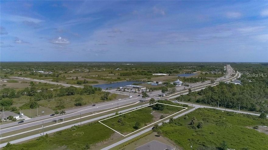 Hard to find assembly of lots zoned CG in front of one of the fastest developing communities in Florida. High traffic counts and visibility. Front & Rear egress. Property should accommodate an 8,000 sq ft building with retention and parking. Located in a scrub jay habitat, mitigation fee is estimated at $14,000 at time of construction. Sellers hold active real estate licenses.  This is a great location for a professional services building with roughly 8 bays for rentals. Buyer to validate all information.