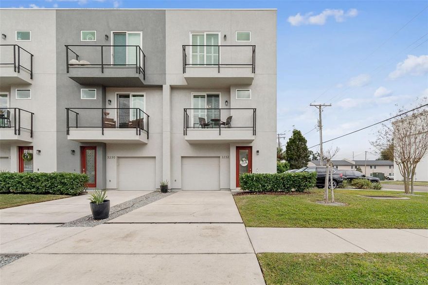 This beautifully upgraded end-unit townhome offers enhanced privacy, abundant natural light, and thoughtful design throughout. Built with quality craftsmanship, the home features PGT hurricane-impact windows and sliding doors, a fenced ground-level patio with artificial turf, two private balconies on each upper level, and an attached one-car garage with additional storage. Residents enjoy dedicated guest parking and an exceptionally low HOA of just $175/month—among the lowest in South Tampa.

Inside, the home impresses with grand high ceilings, plantation shutters throughout, and a bright, open-concept main living area complete with a half bath. The kitchen is outfitted with stainless steel appliances, 42” wood cabinetry, granite countertops, an island with seating, upgraded glass backsplash, and a large pantry. Each bedroom features its own en-suite bathroom and custom built-in closet system(s), including a first-floor guest suite or bonus room. The oversized primary suite offers a private balcony, walk-in closet, dual granite vanities, and a spacious walk-in shower. Additional highlights include zoned HVAC for multi-level comfort, abundant storage throughout, and a Samsung washer and dryer conveniently located on the primary suite level.

Ideally located in the highly sought-after Mitchell/Wilson/Plant school district and in Flood Zone X (no flood insurance required), this home is walkable to local favorites such as Olivia, 4 Rivers, and The Patio. Enjoy unbeatable proximity to Hyde Park, Bayshore Boulevard, downtown Tampa, Tampa International Airport, MacDill AFB, major hospitals, professional sports venues, and world-class entertainment—all while being just 20 miles from Florida’s renowned Gulf beaches.