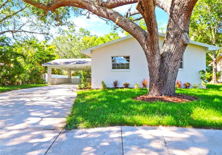 One or more photo(s) has been virtually staged. Just reduced! Nice one story duplex home in the heart of Gulfport! This unit 5117 is a 2/1 with a modern remodeled kitchen, stainless appliances, wood kitchen cabinets, 2 bedrooms, 1 bath with full size stackable w/d, and luxury vinyl floors. You will have one carport spot, and half of the large driveway, plenty of street parking, and a large back yard. Flood Zone X, this home is high & dry! Some photos are virtually and physically staged, the home is unfurnished and has window blinds. 

Tenant pays own utilities: electric, w/s/g. Each unit is on separate utilities (Duke energy Florida and City of Gulfport). No more than 2 animals total, approval required and restrictions may apply. Also please note that the yard is very large and pretty private, but it is not fully fenced. Animals would need to be walked off site and waste cleaned up right away, no exceptions! No smoking permitted anywhere on or near the property.
Applicants (and agent if applicable) should verify all details of property. Some of the photos may have been digitally staged from the original sales listing. 

$75 App fee/adult, $300 non-refundable pet fee each pet (2 animals max with approval), security deposit equal to one month's rent, $75 household processing fee, payable after acceptance, renter's insurance required, $15.50 from a 3rd party, pay monthly with rent.