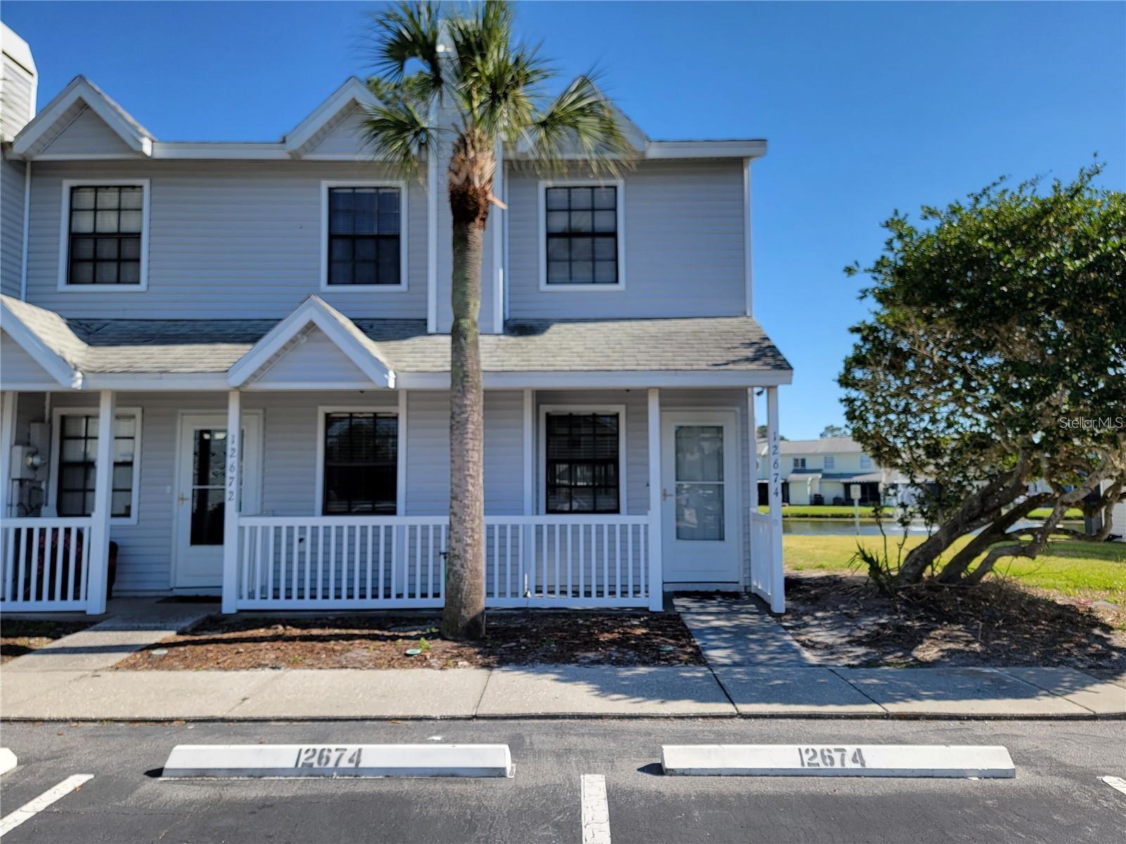 Nice Pond view Townhome, 3 bedroom 2.5 bath end unit with a screened Lani overlooking a pond. imagine enjoying your morning coffee looking out at birds and the peaceful water view. 1314 square foot. The home features a recently updated kitchen with hardwood flooring throughout the Livingroom leading up to a nice fireplace. The kitchen incudes maple cabinets with granite countertops with undermount sink and appliances are stainless steel. A nice eat in area in the kitchen with a half bath downstairs. Upstairs you have your Master bedroom with a private bath and two more bedrooms that share a bathroom. No carpet here! New flooring and paint in March. There is also an extra large storage room on the patio. Make an appointment today!