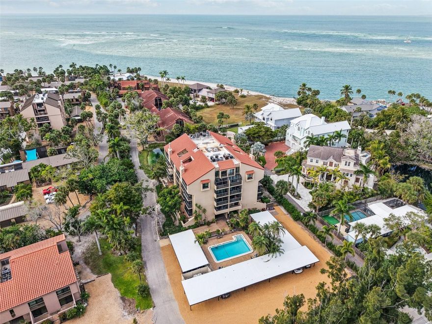 Enjoy coastal living in this updated 2-bedroom, 2-bath Siesta Key condo, just minutes from Siesta Key Village and the beach. The second-floor residence features a fresh coastal design and a kitchen remodeled in 2020 with granite countertops, stainless-steel appliances, and a washer/dryer. Natural light fills the space through large sliders that open to two spacious lanais with peaceful water and nature views.
One of the community’s true highlights is the waterfront area behind the historic Buster Brown clubhouse—perfect for sunsets, shoreline or pier fishing, and watching the Gulf and bay come together. The private pier also provides kayak and water access. Residents enjoy an elevator-accessible lobby, a pool, and a grilling area, creating a relaxed coastal feel ideal for seasonal or year-round living. Being sold fully furnished, with AC replaced in 2022.