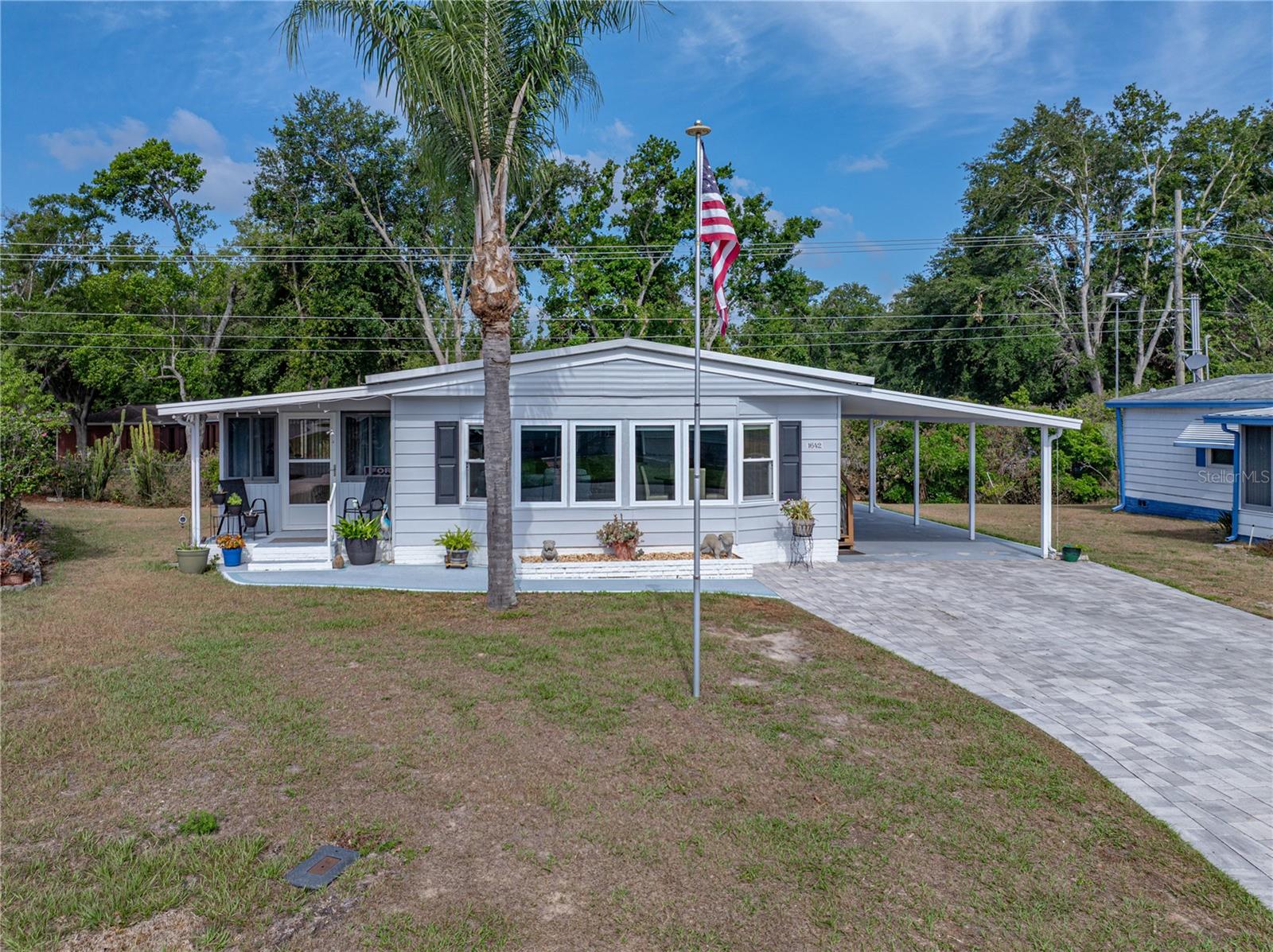 Welcome to 1642 Tallyho Dr., located in Foxwood Lake Estates, where you own your own land!! Tucked in the heart of Lakeland's premier 55+ community, this beautifully updated 2-bedroom, 2-bath home offers 1077 sq. ft. of easy, low-maintenance living designed for comfort, connection, and peace of mind.
Foxwood Lake Estates is more than just a neighborhood—it’s a lifestyle. Here, you’ll enjoy resort-style amenities like a sparkling heated pool, relaxing hot tub, soothing sauna, fitness center, billiards room, and plenty of activities to keep your calendar full and very low HOA fees,: pickleball, shuffleboard, fishing, golf leagues, bowling nights, craft clubs, and even a community choir! Step inside and feel right at home. The remodeled kitchen is the heart of the house, featuring newer appliances, a cozy coffee bar, and a walk-in pantry—all framed by upgraded double-pane windows that bring in beautiful natural light. Easy-care luxury laminate floors run throughout the main living areas, set atop sturdy ¾” plywood decking.
A fully air-conditioned family room offers flexible space to relax, entertain, or the perfect office. Both bedrooms include walk-in closets, and the double paver driveway gives you ample parking for visitors. Located just a short stroll from lakefront trails and the vibrant clubhouse, this home offers the perfect blend of comfort and community. With convenient access to shopping, dining, medical centers, and all that Lakeland has to offer, you’ll find everything you need right at your fingertips.
Come experience one of Lakeland's best-kept secrets—where neighbors become friends, and every day feels like a getaway!