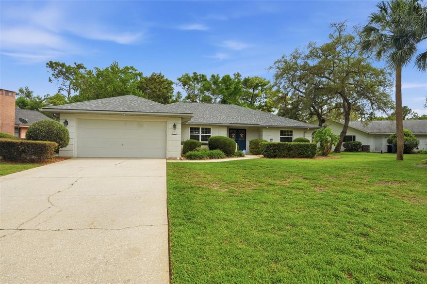 Welcome to this FULLY FURNISHED and METICULOUSLY MAINTAINED 3-bedroom, 2-bathroom home with a 2-car garage, nestled on a quiet CUL-DE-SAC in the desirable community of OAK VILLAGE in Sugar Mill Woods. This BRIGHT and AIRY home features a BRAND-NEW ROOF, an OPEN FLOOR PLAN with TILE FLOORING in the main living areas and well-maintained carpet in the bedrooms and UPDATED LIGHT FIXTURES and FANS. The SPACIOUS LIVING AREA flows effortlessly into the DINING ROOM, BREAKFAST NOOK with big windows allowing for tons of natural light, and OPEN KITHCEN all adjoined by several sliding glass doors leading to the ESPANSIVE SCREENED LANAI with a gorgeous new SHIPLAP WOOD CEILING, overlooking a PRIVATE backyard with lush GREEN SPACE and beautifully manicured landscaping. The large bedrooms include a generous walk-in closet in the primary suite, while the double front entry doors with decorative glass add the perfect touch of elegance and CURB APPEAL. This home truly offers the best of Florida living—peaceful, private, family friendly neighborhood. AFFORDABLE HOA of $155 annually! Sugarmill Woods offers a variety of OPTIONAL SOCIAL MEMBERSHIP packages, giving you access to the amenities like community Swimming Pool, Tennis Courts, Shuffleboard Courts, and MORE.