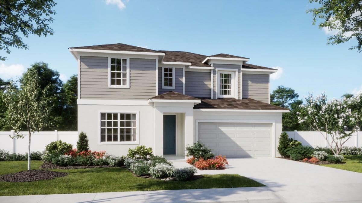 Under Construction. Spacious new 5-bedroom, 3.5-bath home featuring an open concept design and a convenient first-floor guest suite with full bath and walk-in closet. Tile flooring in the main living areas on the first floor and window blinds throughout add style and functionality. The modern Kitchen boasts beautiful cabinetry with crown molding, quartz countertops, tile backsplash, and stainless steel appliances. Upstairs, a large versatile loft offers the perfect space for a second living area, media room, or home office—ideal for today's flexible lifestyles. The Primary Suite includes an elegant ensuite bath with adult-height dual-sink vanity, quartz counters, a walk-in closet, and a luxurious shower with wall tile surround. Located in the Marion Ridge community, which features a tot lot, dog park, and open green spaces. Conveniently located near restaurants and shopping, with easy access to major thoroughfares for commuting ease.