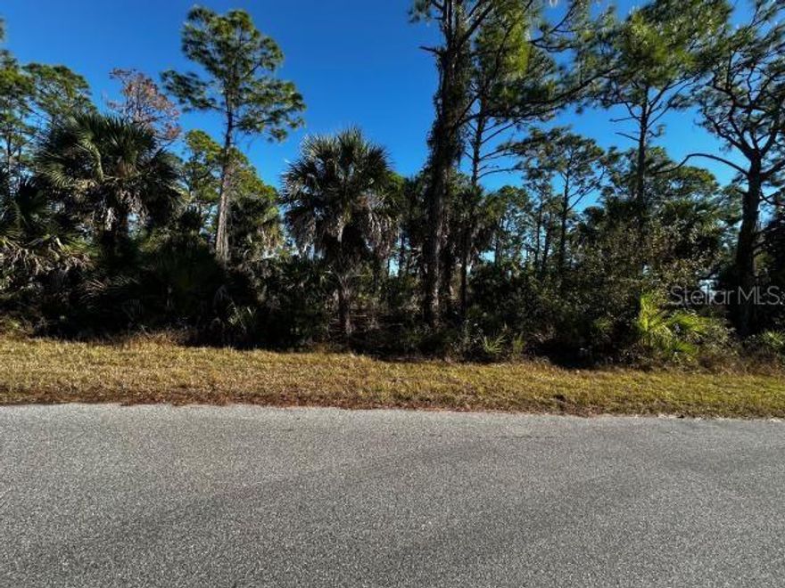 10000 sq ft vacant residential lot situated in a peaceful yet growing community Nestled in a prime location in north Point Charlotte with easy access to an array of amenities and attractions. Gulf beaches, marinas, fishing, parks, nature trails, golf, and a wide variety of shopping and dining establishments are all nearby.  Cultural events, festivals and community gatherings are abundant and excellent educational establishments and reliable medical facilities are within easy commuting distance.  Motivated seller amenable to price and finance negotiations.