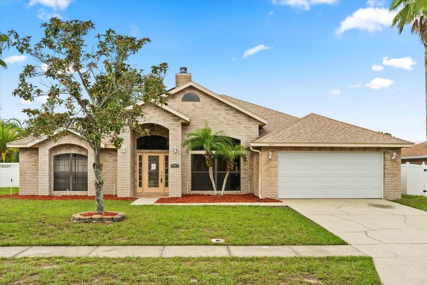 Spacious 4-bedroom, 2-bath home, a bonus room, 2 car garage, screened pool with 2,373 sq. ft. of living space in a great community. This move-in ready property features clean split floor plan with a bonus/office room, living room, family room with fire place, low-maintenance ceramic tile flooring throughout—no carpet anywhere—and a freshly painted interior.

The kitchen boasts brand new quartz countertops, brand new stainless less appliances, while the living area includes a cozy fireplace and direct access to the screened pool, perfect for entertaining or relaxing. The master suite offers a private retreat with a soaking tub, double vanity, water closet, and walk-in tile shower.

A versatile flex space provides room for a family room, playroom, or media lounge. Centrally located near parks, top schools, shopping, and major highways, this home combines comfort and convenience in one package.