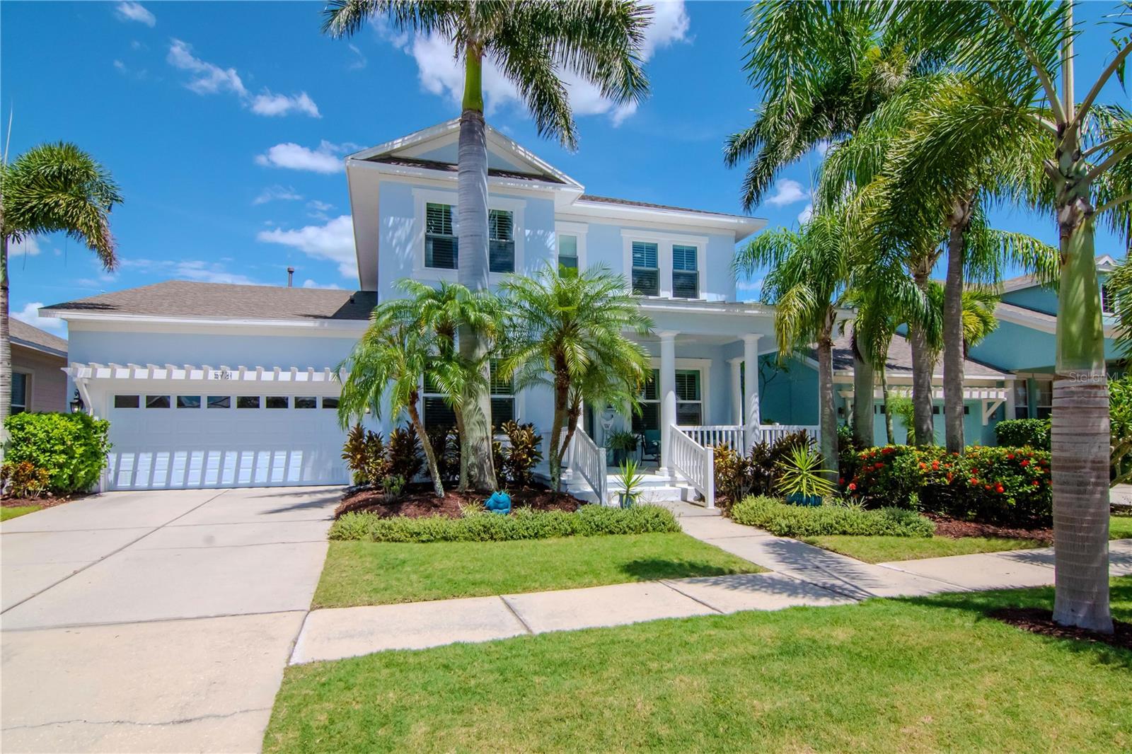 Exquisite waterfront, Florida style, 4 Bd/2.5 Bth home located in the exclusive resort style gated community of Mirabay located in Apollo Beach! This house sits on a saltwater canal with easy access to Tampa Bay, the surrounding rivers, and the Gulf of America. Enjoy your 60 ft deep waterfront canal with seawall, 13k lb. boatlift, water, electricity, and ladder to access the canal, launch kayaks, paddleboards, or any other fun in the sun adventures. Upon arrival notice the manicured lawn and Tropical Foliage. When entering you are greeted with beautiful wood flooring and custom archways which flow through various areas of the home. Love to cook and entertain! This kitchen answers all your wishes; Stainless steel appliances, gas stove with double oven and center grill, pull out trash bins in cabinet, Blue Sky Leathered Quartzite counter tops/2024, backsplash with storm blue subway tile/2024, adjoining dining area and a breakfast bar overlooking your Great room complete with volume ceilings, recessed wall for media, books shelves, etc. Also located on the first floor is the primary bedroom with walk-in closet and ensuite bathroom/free standing tub with separate stand-up shower. The first floor also has additional rooms for a formal dining room, office, or whatever suits your family’s needs. The second-floor features 3 additional bedrooms and a full bath. French doors from the great room leads outdoors to the pool/spa combo area encompassed by a screened lanai, custom pavers, outdoor TV hook-up and an outdoor propane Mont Alpi 805 Deluxe Island 6-burner Stainless Steel grill that the Sellers are leaving for you. If Florida Hurricanes are your concern, new Hurricane Impact windows were installed in 2024, new Hurricane Rated garage door with impact windows 2025. This home has too many features and upgrades to mention, NEST thermostats with smartphone app, remodeled laundry room with tub and cabinet, updated fixtures and lighting, tile flooring, ceiling fans, additional shelving for storage, countertop upgrades in bathrooms, new sinks, installed feature walls, roof/2021 etc. Let’s not forget about the Mirabay community which features a clubhouse, fitness center, resort style pool, pickle ball , parks, tennis courts, basketball courts, walking trails and much more. This coastal community is minutes from supermarkets, fine dining, and a short drive to Downtown Tampa, St Petersburg, Bradenton, and Sarasota. Schedule your private showing today.