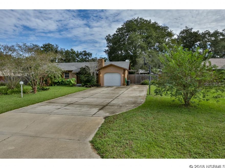 Charming home located on a large well maintained lot. With 4 bedrooms and 3 baths, you will appreciate the abundance of natural light this open layout gives. With a large pool and mature trees that tastefully design the backyard, it is perfect for entertaining friends & family. Conveniently located between New Smyrna Beach and Port Orange. This home is no doubt move in ready. All it will require is you and those you love to make wonderful endless memories with. ;Water: City
