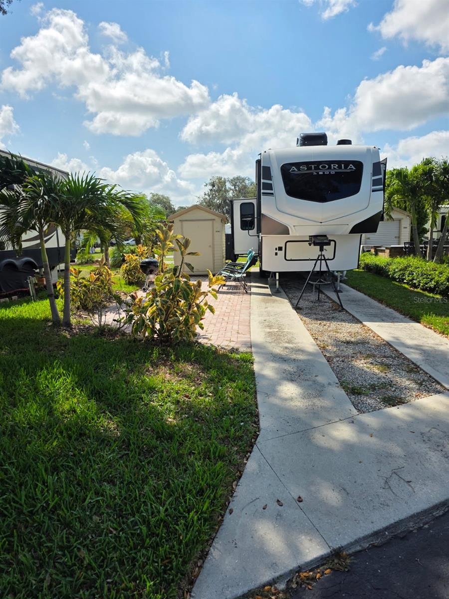 *Seller Motivated* This vibrant 55+ active adult community offers the ideal setting for full-time living or a seasonal escape from the cold! Lot 200 is a deeded RV lot featuring a concrete pad with an adjoining paver stone patio —perfect for relaxing outdoors. A 6x8 storage shed is included, giving you plenty of space for all your Florida essentials.
Tucked away near the back of the resort, this lot enjoys extra green space and peaceful surroundings in one of Florida’s top-rated Class A and Fifth Wheel-only RV resorts. While it's quiet and secluded, you're still just a short drive from restaurants, shopping, and all the attractions Central Florida has to offer!
You're only 68 miles from St. Pete Beach, and just 8 miles from the scenic Hardee Lakes Park, which offers 400 acres of nature trails and five lakes for boating and fishing. Golf lovers will enjoy the nearby 9-hole golf course, and residents love to cruise the community on golf carts while visiting neighbors.
Torrey Oaks RV Resort is packed with amenities, including a heated pool, shuffleboard, pickleball courts, a fitness center, game room, billiards, library, and a large rec hall with a full kitchen and two laundry facilities. In the winter season, enjoy meals prepared by an on-site chef and join in the many social events!
Pet-friendly, with a fully fenced dog park for your furry friends to play.
This park also features low HOA and taxes.
HOA Fee: $130/month (includes water, sewer, trash pickup, lawn care, and amenity access)
Annual Water/Sewer Fee: $45
That brings the total estimated yearly cost to just $1,605.
If you're looking for resort-style RV living in a friendly, well-maintained community, this is the place for you!