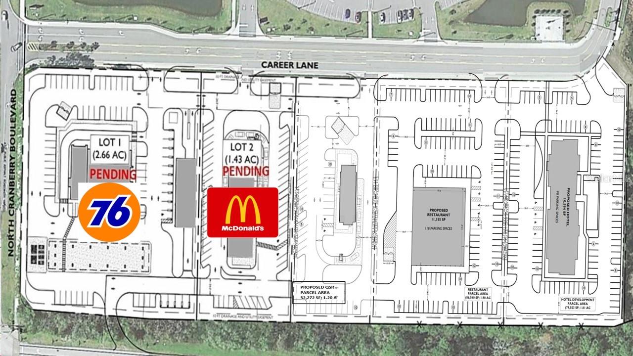 CG-zoned mixed-use parcel at a prime location on Toledo Blade Boulevard and Cranberry Boulevard (close to I-75, and there is a traffic signal at that intersection) available for lease at $2.85/SF NNN (Tenant pays taxes and CAM). This assemblage is east of the Suncoast Technical College and situated on heavily traveled Toledo Blade Boulevard, just south of I-75 (Exit 179). Please note that ‘self-storage facility’ is not an approved use at this site.