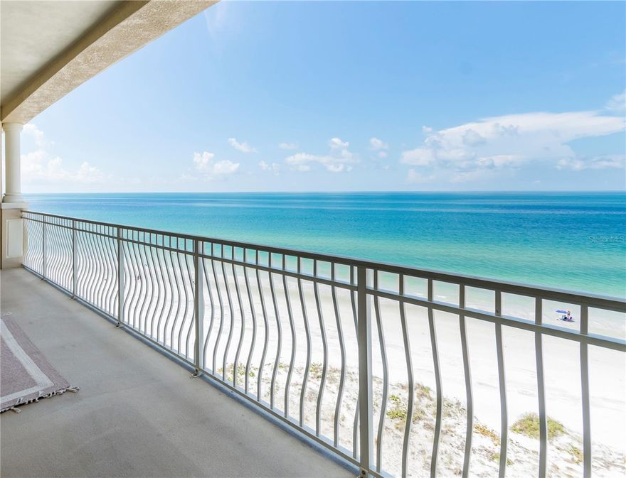 Imagine owning a gorgeous GULF FRONT PENTHOUSE-level unit in a NEWER complex - the sought-after La Vistana gated community. This 3-bedroom, 3-full-bath residence not only promises an idyllic second home but also lucrative income potential allowing 30-day rentals, perfect for platforms like VRBO.

The residence boasts an extra large 20 x 13 kitchen which has been recently renovated, a Gulf-front master suite with awe-inspiring views, and two more bedrooms in the back. IMPACT resistant glass sliders and windows eliminate the need for traditional shutters. The living room and master bedroom both open to the expansive Gulf-front balcony.

La Vistana is a very private building (only 3 condos on the 8th floor). Step out of one of the two high-speed elevators into an inviting open-air atrium, enveloping you in a tropical ambiance. La Vistana's community features include a secure gated entrance, a lobby with enhanced security, a heated beachside pool and spa, barbecue facilities, a spacious deck area, and ample guest parking.

Finally, immerse yourself in the natural beauty of Redington Shores, renowned for its pristine beachfront. Let our photos transport you to this coastal haven, revealing its breathtaking charm. Don't miss this opportunity to make La Vistana your home in paradise.