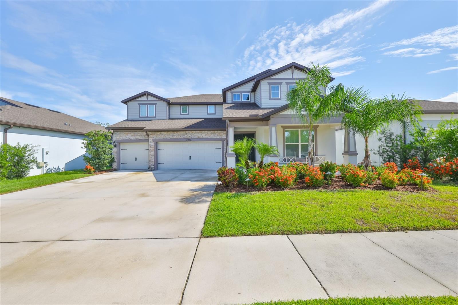 Discover your dream home in the heart of Valrico. A stunning, newly built Pulty Pool Home nestled in a peaceful, low HOA, no CDD small community. This magnificent 5 bedroom, 4.5 bath residence offers ample space for the entire family to thrive and entertain with ease.
From the moment you arrive, you'll be captivated by the spectacular curb appeal featuring a welcoming front porch, grand double door entry, and an impressive façade. Step inside to soaring ceilings with wood accents, a gorgeous accent staircase, and a decorative bridge with elegant iron spindles that separates the luxurious master suite from the guest bedrooms.
The spacious interior boasts a formal living room with full dry bar adjacent and a large family room, perfect for gatherings and entertaining. The chef's dream kitchen showcases top-of-the-line appliances, including a double oven, cooktop with exhaust fan, a generous island, a large walk-in pantry, and an inviting breakfast nook, ideal for family meals or casual entertaining. A versatile bonus room provides the perfect space for movie nights, game days, or even a pool table.
Upstairs, retreat to the expansive master suite featuring a cozy sitting area, two California closets, a soaking tub, and dual sinks; your private sanctuary. Two additional bedrooms share a convenient Jack and Jill bathroom, while a third bedroom boasts its own en-suite, offering comfort and privacy for family and guests alike. This home also features a mother in law suite downstairs.
Step outside to enjoy your fully fenced backyard oasis, complete with a heated pool for year-round enjoyment and outdoor entertaining. Whether relaxing poolside or hosting friends, this backyard is your private paradise.
Don?t miss the opportunity to make this incredible home yours; schedule your preview today and experience the perfect blend of luxury, comfort, and community in Valrico!
