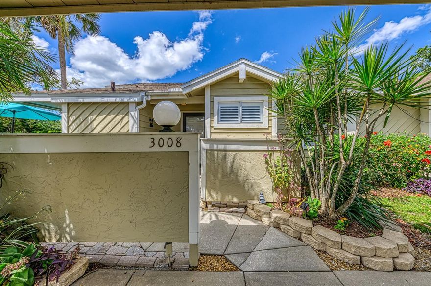 PRICE IMPROVEMENT! Perfect opportunity to own a little slice of Paradise, featuring a meticulously, well-kept 2-bedroom & 2 bath maintenance free end unit with 2 covered parking spaces & storage unit. Heron Lakes with NO CDD FEES & Seller will pay first 2 months HOA FEE. This sought out community is nestled in a 35-unit Cul-De-Sac & a 3-mile round trip lake walk-way with several lakes, nature trails & golf courses. 
Upon entry, you will feel the openness with the cathedral ceiling, coat closet, new plantation shutters, custom sunshades, extra built in storage in the kitchen, linen closet & 2nd bedroom has a custom built in desk w/ shelving. Exterior offers a wrap around paver seating area & 2 patio’s in the back for lounging. Ideally located between our wonderful 2 downtown areas. Award winning Wellen Park & Venice downtown area. Both locations have restaurants, shopping, activities & Farmers market, MLB spring training & Movie Night , Costco’s  (Wellen Park)outdoor concerts & Venice Beaches within 7 miles. This community offers a Clubhouse, Heated swimming Pool ,Hot tub, Fitness center, library, Pickleball, Tennis courts, Basketball & community activities all included in the Homeowner's fee along with caring for the Roof, lawn, landscaping, irrigation system & pest control. Pets welcome & no age restrictions. WELCOME HOME!