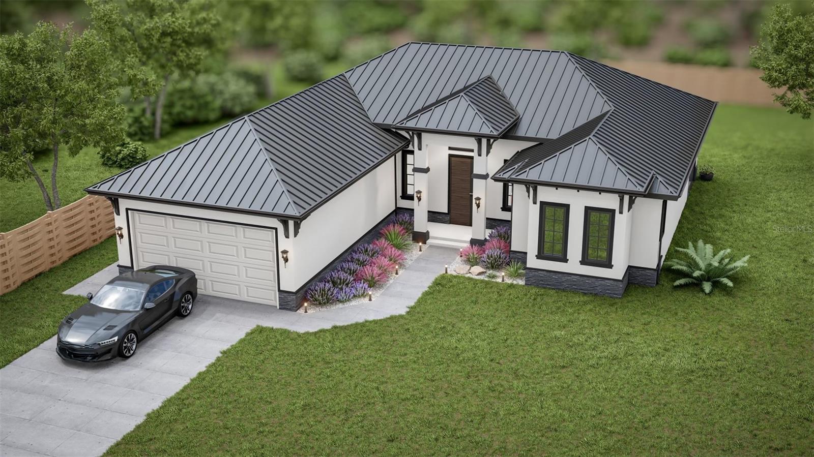 Pre-Construction. To be built. Modern Pre-Construction Home on Corner Lot in Lehigh Acres. Discover this stunning pre-construction opportunity in one of Southwest Florida’s fastest growing communities! This modern-style home will feature 3 spacious bedrooms, 2 full bathrooms, an open-concept kitchen, living, and dining area, plus a dedicated laundry room and 2-car garage—all designed for comfortable and functional living. Built with steel frame construction and concrete block for lasting durability, the home also includes impact-resistant windows for peace of mind during hurricane season. Enjoy the Florida lifestyle with an open lanai and outdoor patio, perfect for relaxing or entertaining. The concrete tile roof and paver driveway add a touch of luxury and curb appeal. Located on a desirable corner lot, this home offers easy access to I-75, making your commute a breeze. Don’t miss the chance to own a brand-new home in Lehigh Acres—where value, growth, and community come together.