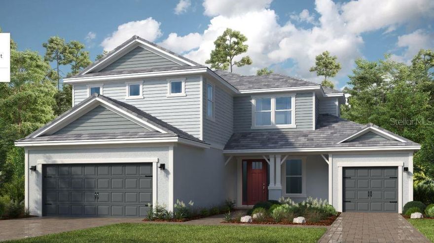 What's Special: Corner Lot | 1st Floor Guest Suite | Covered Extended Lanai | Gourmet Kitchen | Pond View. New Construction - December Completion! Built by Taylor Morrison, America's Most Trusted Homebuilder. Welcome to the Tortola at 35056 Emberview Drive in Hammock at Two Rivers. This stunning new home makes a bold first impression with its soaring two-story foyer. Just off the entry, you’ll find a half bath, laundry room, and a private secondary bedroom with its own en-suite, perfect for guests. At the heart of the home, the open-concept gathering room features oversized sliding glass doors that lead to a sunny lanai, creating the ultimate indoor-outdoor living experience. The spacious gourmet kitchen overlooks this area and includes an elongated island with a stainless steel apron-front sink, stylish pendant lights, a walk-in pantry, and plenty of counter space for meal prep. A cozy dining area completes the space. The main-level primary suite offers a spa-like bath and a generous walk-in closet for your retreat. Upstairs, you’ll find three secondary bedrooms, one with a private en-suite, another full bath, and a large game room for fun and relaxation. Step into Hammock at Two Rivers—a resort-style private social club designed for elevated living. This planned, member-only haven will feature a premier health club, racquet sports, spectacular pool, and more. Savor a meal with neighbors at the planned fine dining restaurant or enjoy a staycation at the poolside bar. Other planned amenities include a playground, lap pool, event lawn, and a slide tower for endless fun. Beyond the community, Zephyrhills offers small-town charm with easy access to Tampa and Orlando. Explore local dining and shopping, cheer on major sporting events, or spend the day at nearby theme parks and beautiful beaches like Sunset Beach and Clearwater Beach. There’s so much to discover! Additional Highlights Include: Gourmet kitchen, pocket slider at great room, extended lanai, bar in great room, 8' interior doors, door at game room, and tray ceiling at great room, primary suite, and foyer. Photos are for representative purposes only. MLS#TB8457119