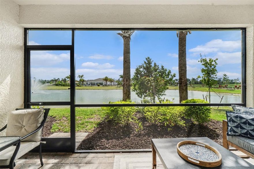 Experience the best of Florida living in Palmetto Landing at Babcock Ranch—where peaceful surroundings and vibrant, resort-style amenities come together effortlessly.
Perfectly positioned on a serene waterfront homesite, this beautifully upgraded 2-bedroom, 2-bath villa with a 2-car garage offers both comfort and style in a thoughtfully designed space. The open-concept layout creates a seamless connection between the kitchen, dining, and living areas—ideal for entertaining or simply relaxing while enjoying tranquil water views.
The kitchen is as functional as it is elegant, featuring a five-burner gas stove, taller cabinets, stylish backsplash, and under-cabinet lighting—perfect for both everyday living and hosting.
The owner’s suite serves as a private retreat, complete with a spa-inspired bathroom and a spacious walk-in closet. A well-appointed second bedroom and full bath provide comfort for guests, while the versatile flex room—with a built-in queen Murphy bed—easily adapts as a home office or third bedroom.
Thoughtful upgrades enhance every corner of the home, including upgraded lighting and ceiling fans, custom window treatments, added storage shelving, UV-protective window film, and an HD upgraded whole-home security system with interior and exterior cameras to ensure you always have a visual of your home with no subscription required. ALL WINDOWS are impact resistant which offer added peace of mind along with energy efficiency.  Only a few villas in Palmetto Landing have this feature!
Step outside to your private lanai and take in stunning westerly sunsets over the water—an ever-changing backdrop that brings a sense of calm and beauty to each day.
Built as part of the original Tradition Series Carrington model by D.R. Horton, this home features higher-quality finishes and construction standards no longer offered—making it a rare opportunity within the community.
Enjoy access to Palmetto Landing’s resort-style amenities, including a lap pool, clubhouse, fitness center, game room, and splash pad. Beyond the neighborhood, Babcock Ranch delivers an exceptional lifestyle with multiple pools, pickleball and tennis courts, scenic trails, boat ramps, dog parks, and a full calendar of events—from Food Truck Fridays to live music and farmers markets.
This is more than just a home—it’s a lifestyle in America’s first solar-powered town, where innovation, sustainability, and connection define everyday living.
Furnishings are negotiable.