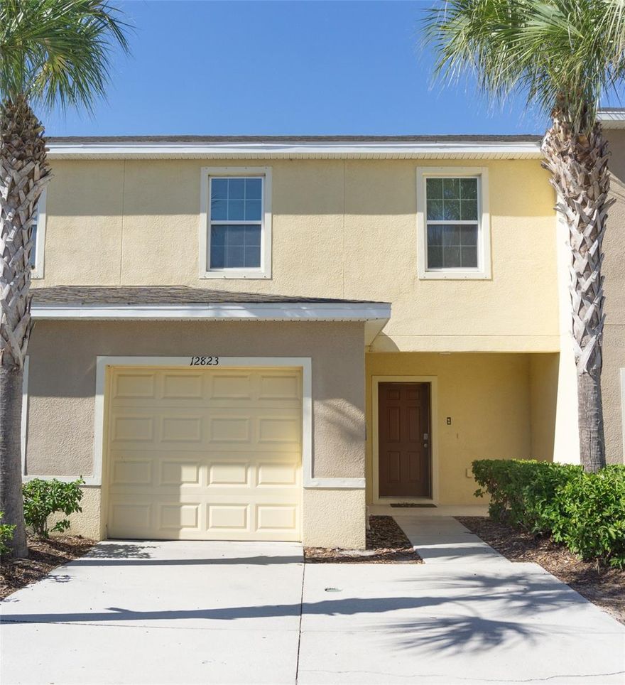 Beautiful 3-bedroom Townhome located in a lovely Gated Community--with no CDD fees! Open floor plan with eye-catching amenities throughout. The kitchen overlooks the spacious living and dining areas, ideal for entertaining or relaxing at home. Spacious lanai and backyard are perfect for relaxing, entertaining or simply enjoying the outdoors—Florida style.  This townhome  contains many upgrades/new features—to include gorgeous luxury vinyl plank and new appliances.  The master suite and two other bedrooms provide plenty of space and a conveniently located laundry room is tucked away upstairs. Along with a 1-car garage, you get a 2 car wide driveway for off-street parking. Great location near many restaurants, major highways and shopping, but still provides a quiet escape.  Don’t miss this chance to own a move-in ready townhouse that is a perfect place to call home.  Schedule a showing today and get your bags packed!