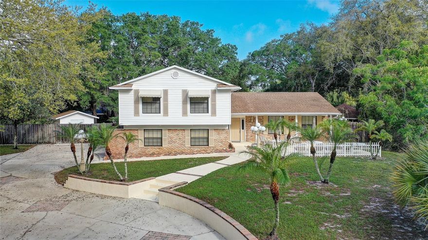 Great location,  No HOA..69 acres , 4 bedrooms,2 bathrooms, one half bathroom out door shower, kitchen, living room, family room, huge Florida room, huge enclosed pool, 2 car garage, enclosed out door kitchen, game room, storage. Close to major Roads, sipping centers, , schools, hospitals, 17 minutes to Sanford Airport, 11 minutes to Oviedo mall, 20 minutes to UCF. 20 minutes to Orlando Health South Seminole Hospital. 11 minutes to Ovido Medical Center.