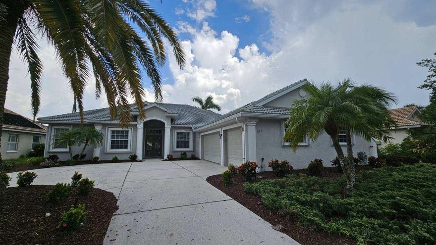 Welcome to this St. Charles model, built in 2002 by U.S. Home.  Ideally located on a quiet cul de sac, the home is situated on a spacious lot, offering privacy as well as spectacular lake and preserve views.  This is an open, split floorplan with 2 guest bedrooms, bathroom, den/office, master suite with 2 walk- in closets and master bath with 2 sinks, walk-in shower and separate soaking tub.  The galley kitchen offers SS appliances, granite counters, pantry closet along with dinette area overlooking the lake and preserve.  Formal dining room and Great Room complete the floorplan. ROOF REPLACED 2023. AC REPLACED 2019. Lanai with extended screened patio for entertaining.  Three car garage has one bay walled off to create a studio/workshop.  The wall can be dismantled to accommodate a 3rd car or can remain as studio/workshop or storage area.  Front of home features a circular drive and newer landscaping. Rivendell is known for its natural beauty with over 400 acres of homes, green space, preserves, lakes and ponds.  It is close to Pine View School, a nationally recognized Sarasota public school for gifted, grades 2-12.  Rivendell is adjacent to Oscar Scherer State Park.  Ideally located close to shopping, beaches, boating, medical facilities and much more!