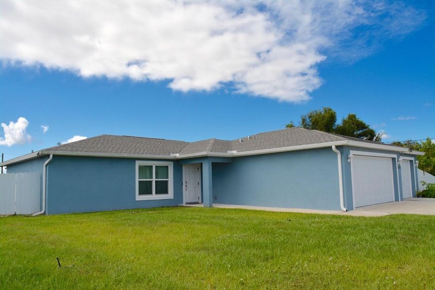 Short Sale. Subject to Short Sale Approval.  Welcome Home to 9006 Bamboo Circle, LaBelle, Florida 33935!  Enter this beautifully designed Florida retreat, where comfort and style meet in perfect harmony. A charming covered front porch invites you in, leading to a bright open floor plan highlighted by vaulted ceilings, a ceiling fan, and sleek vinyl plank flooring throughout.  The kitchen blends elegance with functionality, featuring stainless steel appliances, quartz countertops, white cabinetry, recessed lighting, a pantry, and a snack bar — ideal for both everyday dining and entertaining guests.  Sliding glass doors from the living room open to a tranquil back porch overlooking a private, fully fenced backyard, creating the perfect space to relax, unwind, or enjoy Florida’s year-round sunshine.  The primary suite is a private retreat with a spacious walk-in closet, while the primary bath showcases dual sinks, granite countertops, a walk-in shower, a ceiling fan, and linen closet.  Additional features include double-hung windows, an indoor laundry room conveniently located off the three-car garage, with the third bay ideal for a golf cart or additional storage, secured keyless entry, electric water heater, and a chain-link fenced front yard — perfect for kids or pets.  Located in LaBelle, one of Southwest Florida’s most desirable and fast-growing communities, this home offers small-town charm with easy access to Fort Myers, Naples, Cape Coral, and Bonita Springs.  Experience the perfect balance of peaceful living and modern convenience — your dream Florida lifestyle awaits!