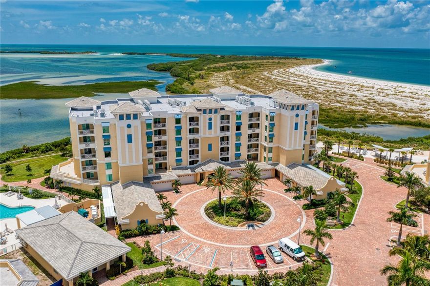 NESTLED WITHIN A PRIVATE, 18-ACRE, GATED GULF FRONT ENCLAVE, THIS SPACIOUS AND LUXURIOUS RESIDENCE BOASTS BEAUTIFUL FINISHES AND DRAMATIC PANORAMIC VIEWS OF THE GULF OF MEXICO! Secured elevator access opens to a private double door entry foyer and a fabulous open-concept floor plan that will excite and entertain. Exquisite driftwood-style porcelain floors, splendid woodworking, beaded-board accents, high ceilings and a long list of superior upgrades provide a lavish, deeply satisfying living experience. Your sumptuous gourmet kitchen enjoys dazzling counters, high-quality Subzero/Wolf appliances, induction cooking, Kohler Farmhouse apron sink, gorgeous custom coastal cabinetry, center island prep area, pantry, Subzero wine chiller and large breakfast bar. Complementing the kitchen finishes is a gorgeous custom wet bar/storage center. The impressive living room, with its wall of glass overlooking the water, and Shiplap-finished entertainment wall with linear fireplace, opens to a fine covered balcony with sweeping views of the Gulf of Mexico and Shell Key. A graceful double-door entry introduces the exceptional owner’s suite with grand window views of the Gulf, private access to covered Gulf front balcony and two wonderful walk-in closets. The owner’s bath is a rich, indulging retreat, with striking tilework, separate vanities, quartz counters, soaking tub, and an alluring multi-head, glass rain shower enclosure. 2nd and 3rd bedroom suites are oversize and elegantly appointed, with attractive closet systems, private accesses to a terrific covered balcony, and posh full baths with superb vanities and splendidly-finished shower & tub areas. You’ll appreciate the large private laundry facility with generous storage, and the dedicated office/den - ideal for organizing business/home operations. This residence has an impressive and extensive list of luxury upgrades and enhancements. Collany Key offers many highly-desirable amenities including direct beach access, a terrific fitness center, large pool/hot tub, covered bar/dining area, walking trails, putting green, bocce court, kayak launch, additional storage, and a dog park. Enjoy miles of tranquil, sandy shoreline while taking in the natural surroundings and remarkable marine life, or bike the designated trail to nationally acclaimed Ft. Desoto Park! The finest private Gulf/beachfront condominium in the Tampa Bay area, with fast, easy access to the beaches, downtown St. Pete & Tampa Airport.