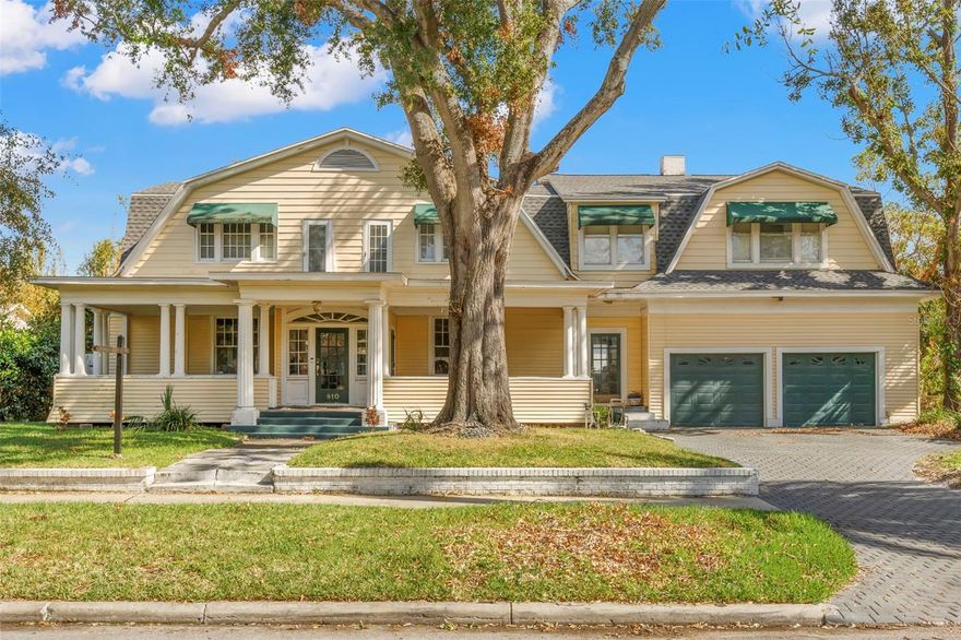 This historic home, originally built in 1922, was relocated to Edison Avenue in 1945 and significantly expanded in 1988, doubling its size. It features 4 bedrooms, 3 full baths, and 2 half baths, with updates in 2002 that included modernized flooring, bathrooms, kitchen, electrical, and plumbing. The property boasts a large backyard enclosed by a 7-foot concrete privacy wall, a dog run, an oversized attached 2-car garage, and a stamped concrete driveway. Situated on a lot over a quarter-acre, the home has been under the same ownership since 1970. Hyde Park in Tampa, is a historic and vibrant neighborhood known for its charming architecture, walkable streets, and lively atmosphere. Located near downtown Tampa, the area features a mix of restored historic homes, luxury apartments, and townhouses. Hyde Park Village, the neighborhood's centerpiece, offers upscale dining, boutique shopping, and community events. It is also 10 houses away from the scenic Bayshore Boulevard, popular for outdoor activities. The area attracts families, young professionals, and visitors seeking a blend of modern amenities and historic charm. This home features a wraparound porch, crown molding, and hardwood flooring, reflecting the area's historic charm. A new roof was just put on in March 2024. The 3 A/C units were updated in the last 3 years. This home just went through 2 major hurricanes with minimal damage. Absolutely no flooding! The realtor is related to the guardian of the estate.