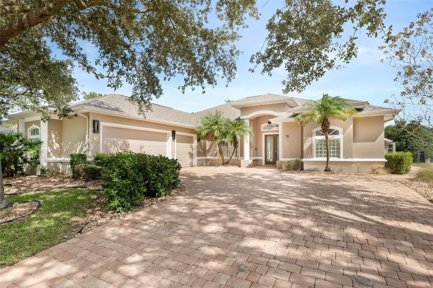 Welcome to **The Sanctuary**, an exclusive gated island community where timeless elegance meets modern luxury along the tranquil Intracoastal waterways of Palm Coast. This **4-bedroom, 4-bathroom pool home with a dedicated office (or optional 4th bedroom)** showcases over 3,000 square feet of meticulously designed living space, offering both sophistication and everyday comfort.

As you step through **etched glass French doors**, you’re greeted by **gleaming hardwood floors**, **tray ceilings**, and a sense of grandeur that flows throughout every room. The **spacious island kitchen** serves as the heart of the home—featuring top-of-the-line stainless-steel appliances, a walk-in pantry, and seamless connection to the breakfast nook with peaceful pool views.

The **owner’s suite** is a true retreat, with **two walk-in closets**, dual vanities, a soaking tub, and a separate glass-enclosed shower. Each additional bedroom offers its own access to beautifully appointed bathrooms, providing privacy and comfort for family or guests.

Step outside to discover your own **private oasis**, complete with a **saltwater heated pool**, **summer kitchen**, and **screened lanai** perfect for entertaining or quiet evenings beneath the soft Florida breeze. Every window is adorned with **plantation shutters**, adding both elegance and functionality, while the **newer roof (2023)**, **water heater (2023)**, and **AC (2020)** bring peace of mind and long-term value.

An oversized **3-car garage** completes the home, offering ample space for vehicles, golf carts, and storage. Within the gates of The Sanctuary, residents enjoy **security, serenity, and a true sense of exclusivity**, surrounded by scenic lakes, walking trails, and majestic oak trees draped in Spanish moss.

Just minutes away, you’ll find the best of Palm Coast—**Atlantic beaches, world-class golf courses, boutique shopping, and dining**—all with easy access to I-95 for quick travel to **St. Augustine, Jacksonville, Daytona, and Orlando**.

This residence perfectly embodies **effortless luxury and coastal tranquility**, inviting you to experience life at its finest. Schedule your private tour today and see why **The Sanctuary** is one of Palm Coast’s most sought-after communities.