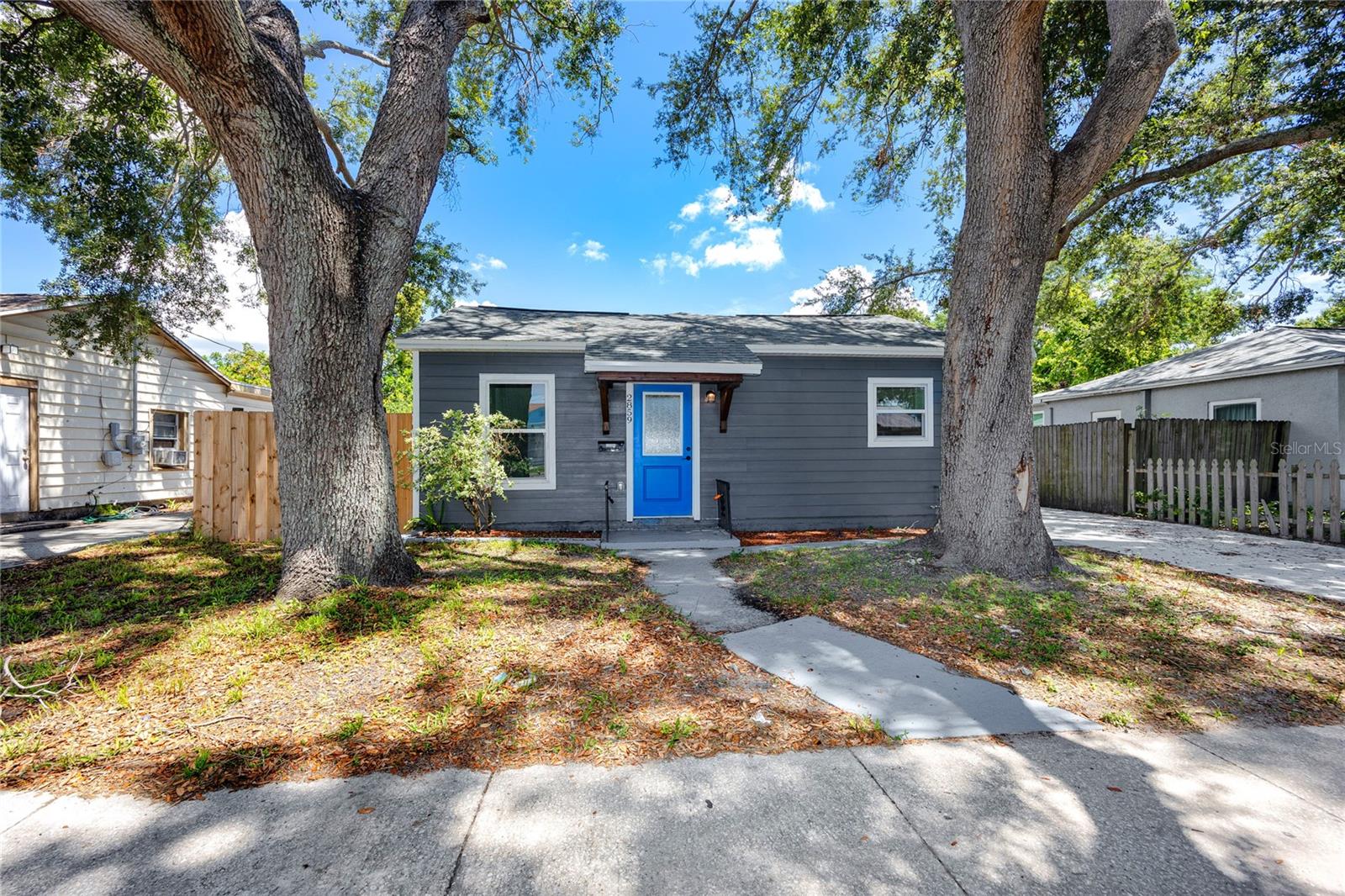 Now available for long-term lease, this fully remodeled 3-bedroom, 2-bathroom single-family home combines modern finishes with everyday convenience in a prime central location. Completely updated in 2024, the home features vaulted ceilings, an open-concept living space, and a designer kitchen with granite countertops, stainless steel appliances, and a large island perfect for entertaining or casual dining.
The primary suite offers dual closets and a spa-like bath with a custom walk-in shower, while two additional bedrooms share a full modern bathroom. Outside, enjoy a fully fenced backyard with a covered lanai, extended paver patio, and plenty of space for relaxing or entertaining. RV or boat parking is allowed on the extra-long paved driveway, and pets are conditionally welcome.
This home is located just minutes from downtown St. Petersburg, I-275, and the Gulf beaches—making it the perfect balance of style, comfort, and convenience. Washer and dryer not included.