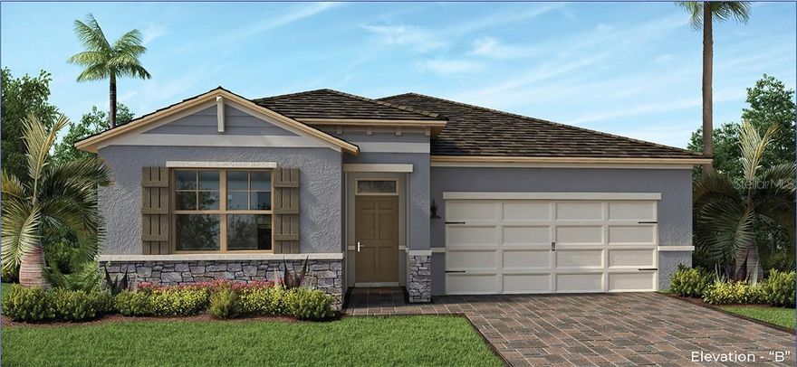 The Clifton, welcomes you into the Foyer and leads you past the front living area of the home into the large spacious kitchen, dining, and Great Room. The Kitchen boasts a 7 foot island that doubles as a breakfast bar, walk past the Great Room onto your covered patio 18' X 9' were you will enjoy those outdoor events with friends and family. This 2 Bedroom with a Flex, 2 bath, 2 car garage home is under construction. This must see home comes with the all the extras including Granite counter tops and bath vanities, 18" X 18" Tile in all living areas and baths. Save money with the highly energy efficient 15 SEER AC, dual pane low E windows, and Builder warranty. This home won’t last long! Ask About America's Smart Home! 

*Photos are of similar model but not that of exact house. Pictures, photographs, colors, features, and sizes are for illustration purposes only and will vary from the homes as built. Home and community information including pricing, included features, terms, availability and amenities are subject to change and prior sale at any time without notice or obligation. Please note that no representations or warranties are made regarding school districts or school assignments; you should conduct your own investigation regarding current and future schools and school boundaries.* ;Water: City