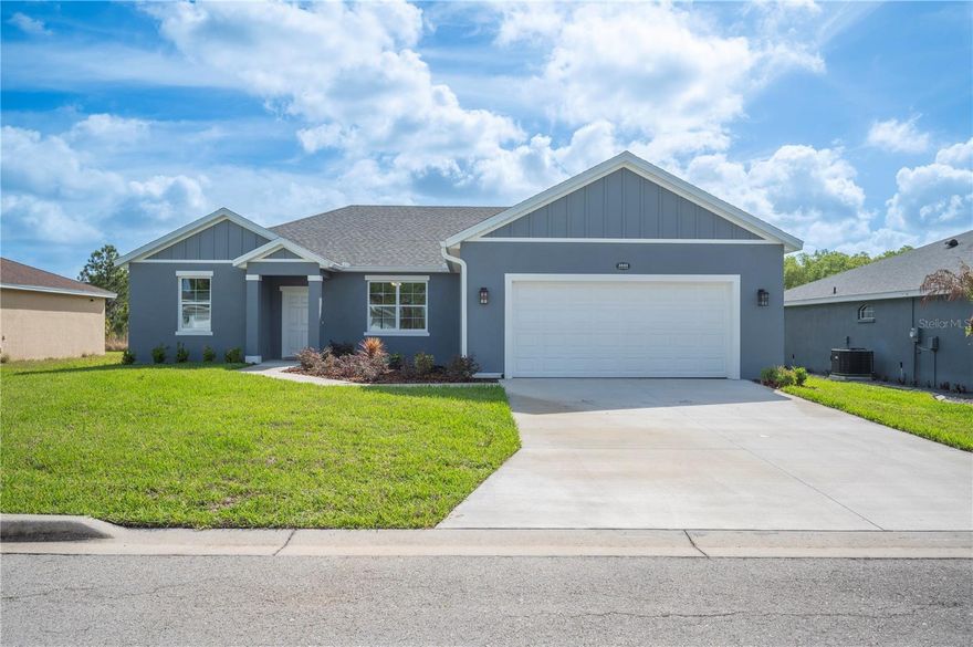 **Builder is offering a $10,000 credit to buy down your interest rate or put towards closing costs! Welcome to this beautifully designed 4 bedroom, 2 bathroom home new construction(2025) located at 4550 Fairway Oaks Dr which is tucked inside a desirable gated community in Mulberry. The back view offers peaceful views of a conservation area, meaning no rear neighbors and lasting privacy.

From the moment you step inside, you’ll notice the thoughtful layout and inviting flow that make this home feel both spacious and comfortable. The open design creates a natural connection between living, dining, and kitchen spaces, making it perfect for everyday living as well as entertaining.

The home features quartzite counters throughout, enhanced with upgraded touches like soft-close cabinetry and under-cabinet lighting, adding both style and function. Each space has been designed to maximize comfort while maintaining a clean, elevated look.

Step outside to enjoy the covered porch, a rare and valuable feature at this price point, perfect for relaxing mornings, quiet evenings, or hosting friends while taking in the serene natural backdrop.

The primary suite offers a peaceful retreat, while the additional bedrooms provide flexibility for guests, a home office, or growing needs.

Conveniently located with easy access to County Line Road, South Florida Avenue, and Highway 60, you’re just a short drive to I-4, as well as downtown Lakeland and downtown Mulberry for shopping, dining, and local events.

This home truly captures the feel of affordable luxury by combining quality construction, thoughtful upgrades, and a private natural setting that’s hard to find at this price point. Don’t miss this opportunity — schedule your private showing today or share this listing with your agent before it’s gone! **Click on the virtual tour button for a Matterport 360 degree immersive walkthrough tour of the home. Just like a 24/7 open house!
