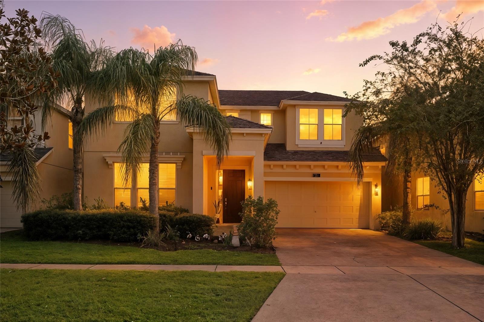 Experience resort-style living in this stunning 4-bedroom, 4-bathroom two-story pool home, perfectly blending elegance and functionality. Each bedroom enjoys its own private en-suite bathroom, offering comfort and privacy for family and guests alike. The first floor features a spacious guest suite, while the open-concept gourmet kitchen, dining, and living areas create the perfect setting for entertaining. Step outside to your screened-in pool and expansive patio, designed for ultimate relaxation and outdoor gatherings. Upstairs, retreat to the luxurious master suite complete with a walk-in closet and spa-inspired bath featuring a walk-in shower. Two additional bedrooms with private baths complete the second floor. This community redefines resort living with world-class amenities, including a sparkling pool, rejuvenating spa, state-of-the-art fitness center, playroom, basketball, vollyball, playground and elegant clubhouse. With Airbnb and short-term rentals permitted, this home also presents an exceptional investment opportunity. Ideally situated just behind Medieval Times, steps from Walmart, premier shopping, and dining, and only minutes from Disney and major highways like I-4, this residence offers both a premier lifestyle and unbeatable convenience.