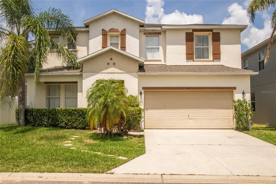 Fully furnished 8 bedroom home with heated pool and in ground spa for rent. ( the home is for rent or for sale whichever comes first :) )Over 3300 sq ft of space to call home. 8 bedrooms with 5 bathrooms inside and a half bath on the pool deck plus additional flex space. The covered lanai overlooking the pool and spa are all screed in. For your additional comfort and safety there is a removable child safety fence surrounding the pool and spa and an outside shower. Upon entering the home will be the flex space to your left and to the right is the entrance to the garage which is currently used as a theater room and has an air conditioning unit. However, it can eastly be converted back into a garage as the door is still operational. The home boasts two master suites, one on the ground floor and one on the second floor. The ground floor also has a second bedroom. The family room and the kitchen are at the rear of the home, both overlooking the pool area. Beyond the pool is an open grassy area. Foe ease of use the washer and dryer are based in the kitchen. Upstairs you will find the additional bedrooms and bathrooms. Ideally situated close to Champions Gate, a premiere tourist, residential and commercial destination encompassing around 1,500 acres southwest of The Walt Disney World Resort. Champions Gate Downtown offers an array of restaurants, shops and retail businesses, supermarket and 3 golf courses. 3 times the rent will need to be coming into the household to qualify.