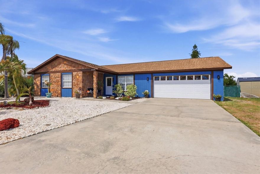 X500 FLOOD ZONE | DOUBLE LOT | POOL HOME — Your chance for a 3/2/2 POOL home on a DOUBLE LOT—and yes, it’s fully fenced! Don’t miss this MOVE-IN READY 3-bedroom, 2-bath home, perfectly suited as a winter retreat or year-round residence. Situated on a generous pie-shaped oversized lot, this property offers one of the largest backyards in the community—ideal for pets, gardening, or simply enjoying your own private outdoor space. Step outside to your private in-ground pool with an expansive deck, creating the ultimate backyard oasis, while the screened and covered lanai is perfect for morning coffee or entertaining guests. Inside, the kitchen features built-in appliances, a side-by-side refrigerator, breakfast bar, and eat-in dining area, all overlooking the pool and backyard. The flexible layout includes a living room, dining room, and cozy nook, providing plenty of space to relax or host. Tile flooring runs through the main living areas, with newer LVP in the secondary bedrooms. Additional highlights include a 2021 A/C, freshly painted interior, and a spacious 2-car garage with plenty of room for storage or a workshop. Enjoy a very low annual HOA fee with access to a clubhouse, community pool, and optional storage area for RVs, boats, or trailers (space permitting), plus shuffleboard, tennis, horseshoes, and bocce ball. Conveniently located near shopping, dining, schools, and just a short drive to beautiful beaches, golf courses, and boat ramps—this is Florida living at its best. Schedule your private showing today!