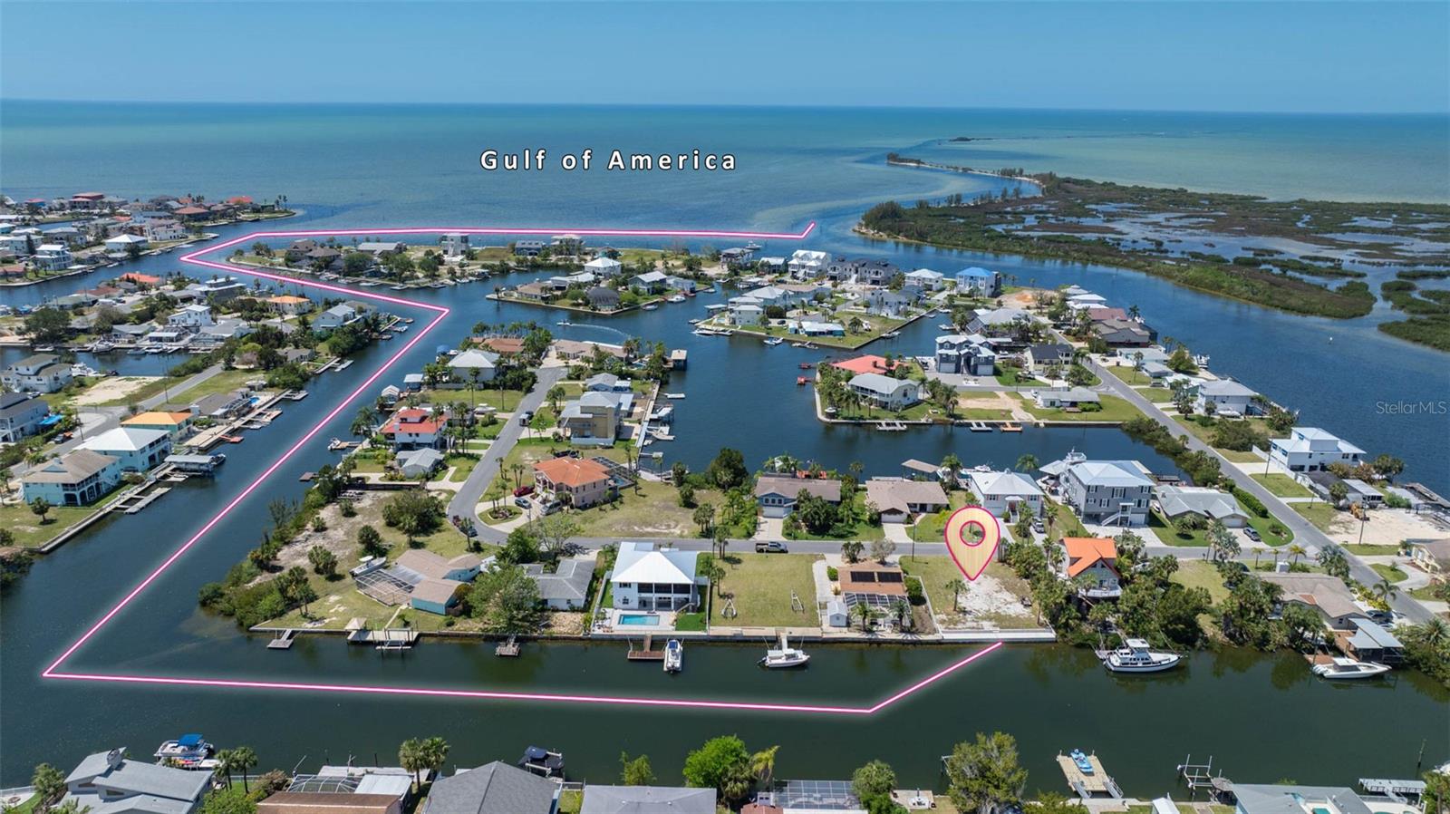 70 foot of BRAND NEW SEAWALL!!!! DIRECT GULF ACCESS!! Waterfront Property! Beautiful vacant lot minutes from the GULF!! For anyone looking to build a brand-new home, this property is the one. ” Where Peace and Tranquility await. ”. Plant your own garden, enjoy fishing or simply take a boat ride around your community and meet your neighbors. Water and Power are available at the street. Any new home would have to be elevated outside of the flood plane. No Deed Restrictions, No HOA, No Short Term Rental Restrictions.
Front exposure faces the west so you'll never miss our spectacular sunsets. You will be only minutes away from The World Famous Weeki Wachee Springs and Weeki Wachee River. We also have our “Flats” which is a quick boat or paddle ride to our chain of mangrove islands where everyone meets to cool off and, don't forget, you will also be within walking distance to many restaurants and local activities and best of all Hernando Beach is now a Golf Cart Friendly Community. Hernando Beach provides it all. Come and see what you could be waking up to!