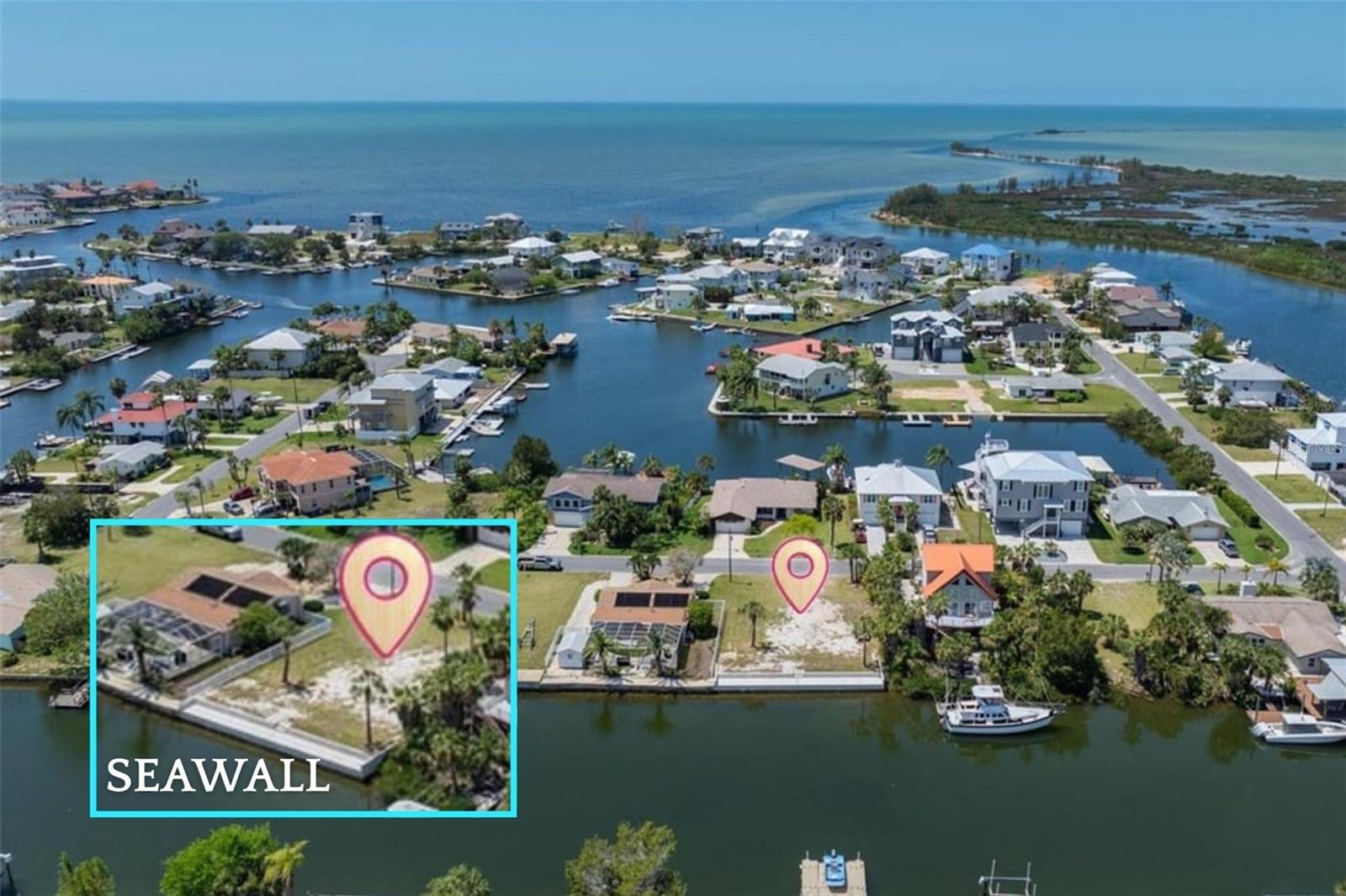 70 foot of BRAND NEW SEAWALL!!!! DIRECT GULF ACCESS!! Waterfront Property! Beautiful vacant lot minutes from the GULF!! For anyone looking to build a brand-new home, this property is the one. ” Where Peace and Tranquility await. ”. Plant your own garden, enjoy fishing or simply take a boat ride around your community and meet your neighbors. Water and Power are available at the street. Any new home would have to be elevated outside of the flood plane. No Deed Restrictions, No HOA, No Short Term Rental Restrictions.
Front exposure faces the west so you'll never miss our spectacular sunsets. You will be only minutes away from The World Famous Weeki Wachee Springs and Weeki Wachee River. We also have our “Flats” which is a quick boat or paddle ride to our chain of mangrove islands where everyone meets to cool off and, don't forget, you will also be within walking distance to many restaurants and local activities and best of all Hernando Beach is now a Golf Cart Friendly Community. Hernando Beach provides it all. Come and see what you could be waking up to!
