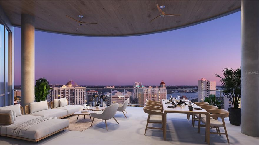 Under Construction. The Edge Sarasota defines refined urban luxury in downtown’s vibrant Arts District. Residence D is a 2-bedroom, 2.5-bathroom + den corner residence offering just over 3,100 sq. ft. of refined living space with floor-to-ceiling windows and expansive views from the northeast to the west.

The open-concept layout features soaring ceilings, a chef’s kitchen with Italian cabinetry, Wolf and Sub-Zero appliances, gas cooktop, and waterfall-edge island—ideal for entertaining. The owners’ suite includes dual walk-in closets, a midnight bar, and a spa-inspired bath with dual vanities, soaking tub, and glass-enclosed shower. A private terrace and full laundry room with utility sink add convenience and comfort.

Residents enjoy resort-style amenities including a pool deck with hot and cold plunge pools, cabanas, outdoor kitchens, and a wellness-focused owners’ club with fitness center, yoga room, infrared sauna, and treatment rooms. Additional spaces include a social lounge, bar, game room, catering kitchen, and private dining room with wine lockers.

With only 27 residences, The Edge offers a boutique lifestyle near Sarasota’s finest restaurants, galleries, boutiques, and the Bayfront. Construction is progressing with limited opportunities to personalize finishes. Secure your place at The Edge Sarasota today and invest in a rare downtown address with lasting appeal.