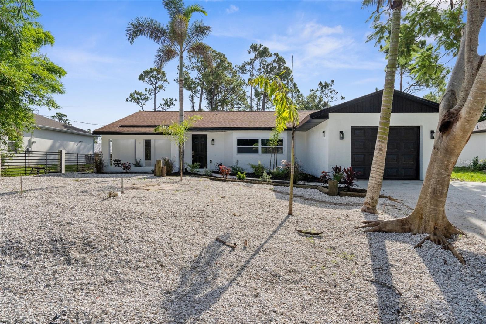 Updated 3 Bedroom Home in North Port – Not in Flood Zone! Welcome to your beautifully updated Florida dream home in the heart of North Port, offering comfort, style, and peace of mind with no flood insurance required! Property Features: Modern updates throughout – Freshly painted interior and stylish fixtures. Newer Roof. Open concept layout perfect for entertaining. Split-bedroom floor plan offers privacy and function. Spacious primary suite with en-suite bath and generous closet space. Bright, updated kitchen with stainless steel appliances, ample cabinetry, and Quartz countertops. Newer flooring in main living areas and bedrooms. Updated bathrooms with contemporary finishes. Exterior Highlights:Private backyard with room for a pool or outdoor oasis. Covered patio – great for enjoying Florida evenings .One-car garage and spacious driveway. Located on a quiet street with no HOA and no deed restrictions. Additional Perks:Not in a flood zone – lower insurance costs and peace of mind! Conveniently located near I-75, shopping, dining, schools, and beautiful Gulf beaches. Short drive to Wellen Park, CoolToday Park (spring training home of the Atlanta Braves), and Warm Mineral SpringsWhether you're a first-time homebuyer, a seasonal resident, or looking for an investment opportunity, this move-in-ready gem checks all the boxes.Schedule your private tour today – homes like this don’t last long!