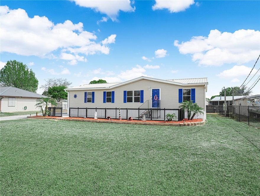 BEAUTIFUL double-wide situated on a picture-perfect, well-maintained lot with attractive landscaping in a quiet neighborhood! This spacious home features 3 bedrooms and 2 bathrooms with a large living and dining room, perfect for gatherings. The oversized island kitchen offers abundant counter space and a generous 10x24 breakfast area — a must see!

Enjoy outdoor living at its best with a 10x50 front patio, 12x40 back patio, and 5x37 side walkway. The backyard is designed for entertaining and relaxing, featuring a fully fenced yard with double gate access, gazebo, fire pit, shades for the back porch, and even your own private backyard splash pool. Plenty of space for family and pets while hosting your next backyard barbecue or cozy campfire night with family and friends.

Additional highlights include:

10x20 shed
Metal roof (approximately 7 years old)
Water heater less than 1 year old
New whole-house LVP flooring
Fresh interior paint
Master bathroom upgrades completed within the last 30 days
All new lighting fixtures
Updated windows with tint
In-house laundry
Ample parking

Neat, clean, and truly one-of-a-kind — this property offers the perfect blend of comfort, functionality, and outdoor enjoyment!