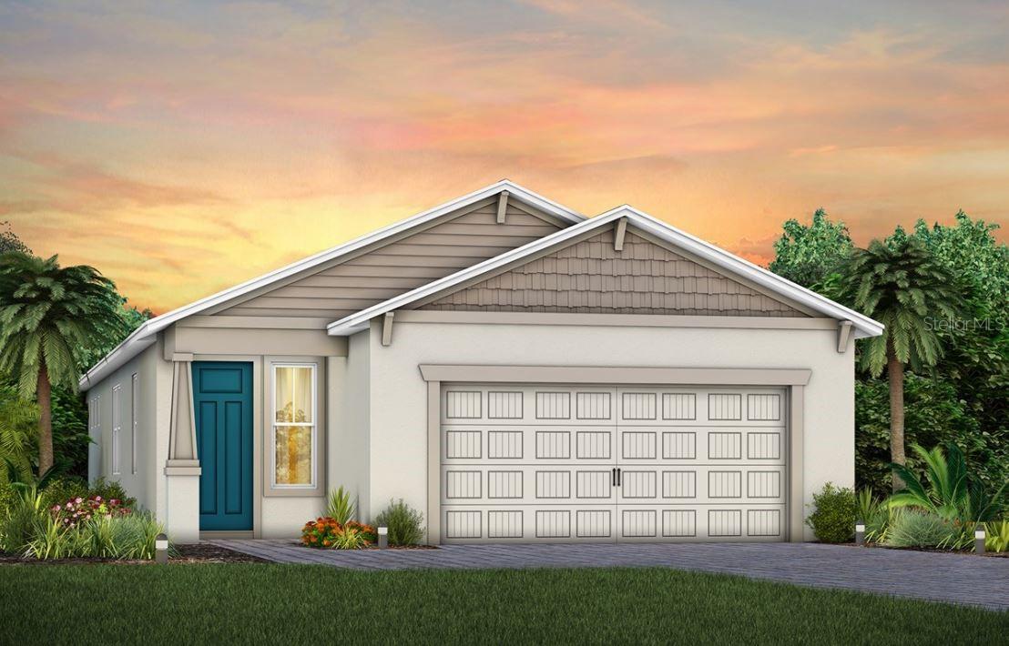Under Construction. Del Webb at Minneola is a luxurious guard-gated 55+ active adult community offering new construction single-family homes in an unrivaled location on one of the highest peaks in Central Florida. Del Webb Minneola will offer an abundance of resort-style amenities with social events and activities planned by a full-time Lifestyle Director - centered in the stunning clubhouse which offers views of Sugarloaf Mountain. Planned community amenities include a zero-entry resort-style pool, in-ground heated spa, sports courts, on-site bar & grille with indoor and outdoor seating, a fitness center and walking/biking trails. Monthly HOA includes 1 GB high-speed internet, 75 streaming channels and your home's yard maintenance. Visit today to learn more and see for yourself why Del Webb Minneola is the absolute best place to call home!
Welcome to the Hallmark home by Del Webb, where beauty, luxury, and practicality blend seamlessly. This thoughtfully designed one-story home offers 3 bedrooms, 2 bathrooms, a 2-car garage, and a covered lanai with extended patio—perfectly tailored for both comfortable living and effortless entertaining. As you step inside, a foyer bathed in natural light welcomes you, setting the tone for the rest of the home. The heart of the home is the stunning kitchen, beautifully appointed with Soft-Close Dana Silver Lining Cabinetry, Linen Cream Quartz countertops, and a decorative tile backsplash. The stainless-steel single-bowl sink, upgraded faucet, and Whirlpool appliances—including a natural gas cooktop, range hood, and refrigerator—ensure that this space is as functional as it is elegant. Whether you're preparing a meal or hosting friends, this kitchen will inspire you. The open-concept design flows effortlessly into the café and gathering room, which are also bathed in natural light from many windows. A sliding glass door leads to the covered lanai and extended patio, merging the indoors with the outdoors for a truly inviting living experience. At the back of the home, the owner’s suite offers a private retreat. The spa-inspired en suite bath features a dual vanity with quartz countertops, an enclosed toilet, a frameless glass-enclosed shower with a built-in bench, a linen closet, and a spacious walk-in closet. The secondary bedrooms and bathroom are thoughtfully located down their own hallway, ensuring privacy for guests and loved ones. The laundry room offers Dana Silver Lining Cabinetry for storage, a utility sink trimmed in quartz for style and convenience, and a brand-new Whirlpool washer and dryer. Throughout the home, designer-curated finishes elevate every detail. From brushed nickel hardware and plumbing fixtures to comfort-height toilets and 8’ doors every element enhances the Hallmark’s beauty. The garage features an epoxy floor finish, and the exterior boasts Craftsman-style architecture for added curb appeal. Inside, Wood-Look Luxury Vinyl Plank flooring flows throughout, with porcelain tile in the bathrooms and laundry room. For those who appreciate modern technology, this home is equipped with a smart thermostat, smart doorbell, LED downlights, and extra data and media ports, ensuring you stay connected while enjoying the comforts of modern living. Don’t miss your opportunity to make this exceptional home yours.
