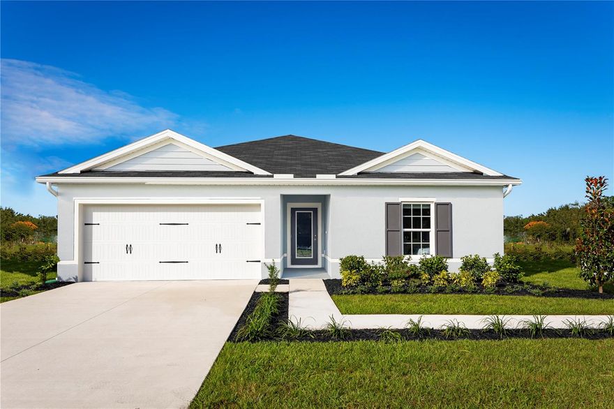Pre-Construction. To be built. Introducing Vista Trace in Belleview, Florida! This neighborhood offers the perfect blend of small-town living, with easy access to major cities for everyday conveniences. Enjoy ample outdoor recreation, including multi-acre parks, springs with gorgeous blue water, and golf courses, all while living in modern floorplans with customizable interiors. Highway 27 is less than a mile away and has many options for shopping, dining, grocery stores and more. The Mahogany single-family home offers a fresh take on fine living. From your covered front porch or 2-car garage, step into a ranch floor plan that blends convenience and style. There’s plenty of room for family and friends in 2 spacious bedrooms, with a full bath just outside their doors. Gather in the great room for movie nights, and don’t forget to prep popcorn and other delicious snacks on the gourmet kitchen’s large island. Enjoy the night air on your lanai before heading to bed in the sensational owner’s suite, featuring a walk-in closet and step-in shower. The good life lives here. All Ryan Homes now include WIFI-enabled garage opener and Ecobee thermostat. **Closing cost assistance is available with use of Builder’s affiliated lender**. DISCLAIMER: Prices, financing, promotion, and offers subject to change without notice. Offer valid on new sales only. See Community Sales and Marketing Representative for details. Promotions cannot be combined with any other offer. All uploaded photos are stock photos of this floor plan. Actual home may differ from photos.