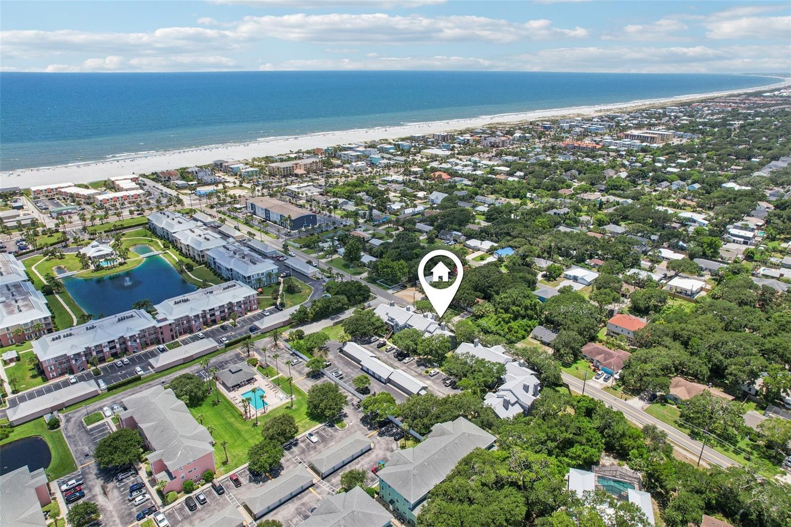 Beach Condo with Garage on the Ground Floor now available! 2 Bedroom + Den, 2 Bath renovated condo that feels lives like a home just listed near St. Augustine Beach, come live by the beach in this Pool Community just 1 block away from A1A Beach Blvd (The Golden Mile)! Interior has just been completely repainted, feels nice and fresh with a soothing sage color through the main areas. Off-white in the bedrooms! Kitchen has been completed renovated along with the guest bathroom! Condo included 2 woodburning fireplaces for those cozy Florida winter nights. Enjoy sitting outside on the enclosed private front patio with garden or sit outside on your back patio and enjoy the beach breeze! Conveniently to beach access, sidewalks, restaurants and all the outdoor activities you could want to do! These condo includes a 1 car garage as well!