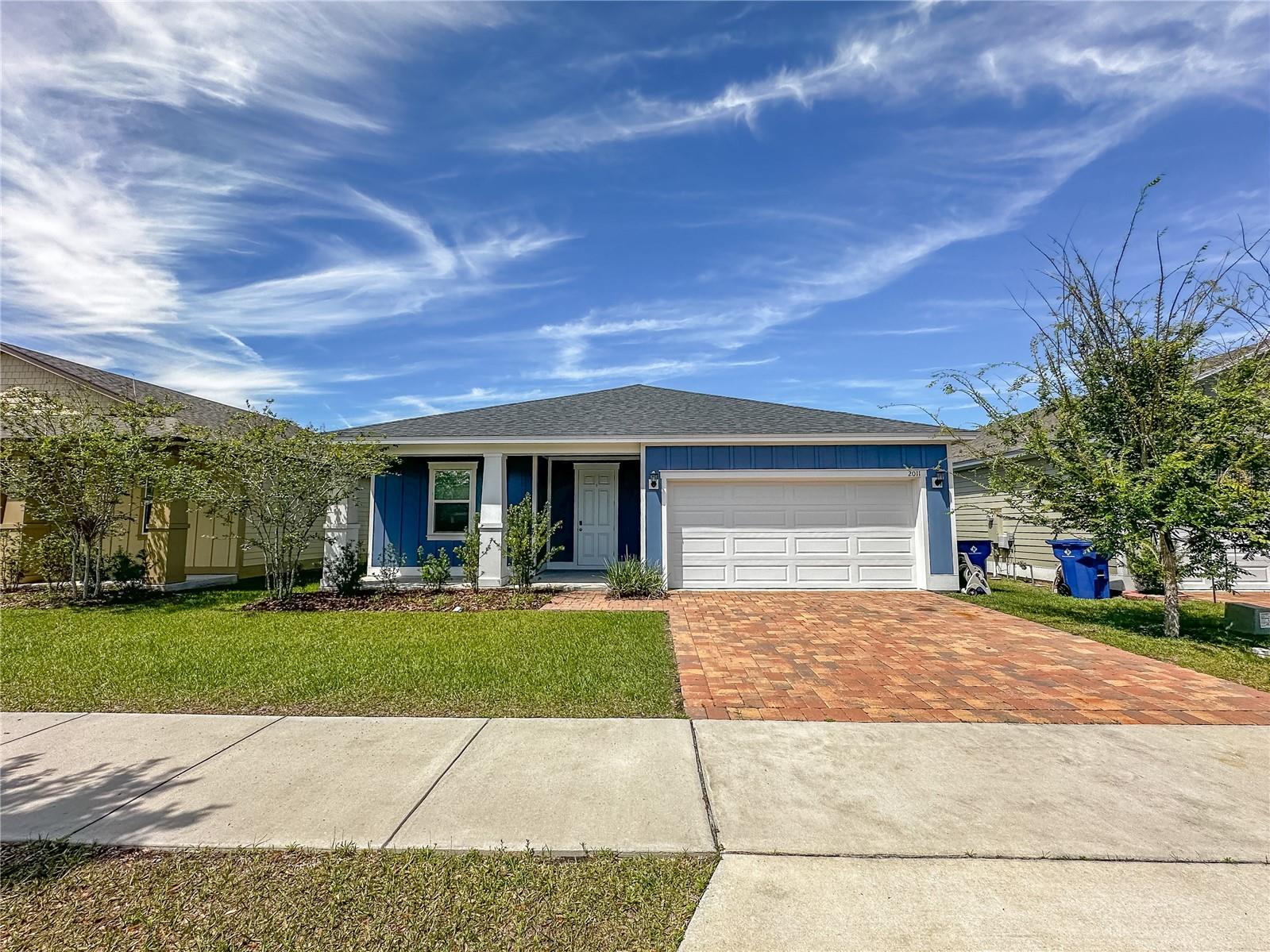 vailable Now
This 2021 build 3 bed 2 bath house is located in the beautiful Sunrise Ridge! The beautifully landscaped neighborhood is located in a peaceful area, yet only a 35 minute drive from Orlando. You and your family would be situated just minutes from the turnpike and recreational activities such as golf, boating, fishing or hiking.
This home features an EXTENDED 2 car garage, front porch and a covered patio! The interior of the home is just a beautiful as the exterior- featuring an open kitchen with granite counter tops, upgraded flooring, upgraded cabinets, and brand new stainless steel appliances!
Landlord will be responsible for all landscape maintenance and HOA dues!
*First month's rent, Last month's rent, and $1000 security deposit due after a lease has been signed.
*$250 non-refundable pet-fee (per pet) due after lease has been signed.
