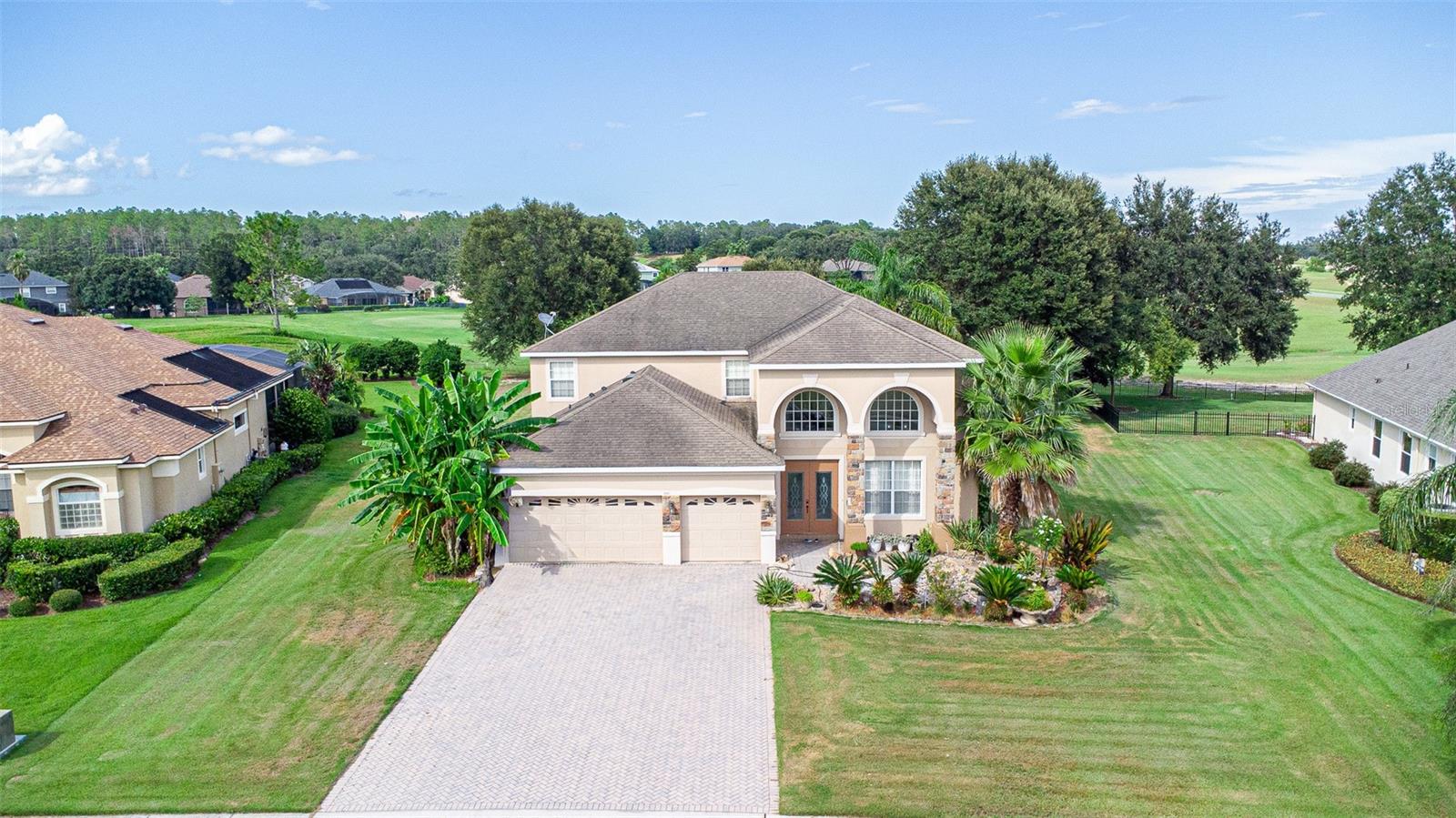 Welcome to your dream home in beautiful Sorrento, Florida! Just about 35 minutes North of Downtown Orlando This spacious two-story residence is designed with comfort, functionality, and style in mind – perfect for families or anyone seeking ample living space and modern amenities.
Property Highlights:
4 Bedrooms (extra 2 bonus room total 6 rooms) | 3.5 Bathrooms | 3-Car Garage, big drive way, Golf View,
• High Ceiling, Expansive Upstairs Game Room (15’ x 18’). Perfect for movie nights, entertaining guests, or creating a home gym. The game room features a balcony-style overlook to the downstairs living and dining areas, adding an open, airy feel.
• Three Secondary Bedrooms & Two Full Bathrooms Upstairs. Ideal for family, guests, or home office use.
• Luxurious Downstairs Master Suite. A true retreat with dual walk-in closets, his and hers vanities, a large sunken soaking tub, and a serene bay window sitting area in the bedroom – perfect for your morning coffee or evening unwind.
• Gourmet Kitchen. Features a gorgeous center island and a bar-height counter stretching across the back side – ideal for casual meals or entertaining.
• Spacious Family Room. Seamlessly connected to the kitchen and offering views of the covered back porch, this space is the heart of the home.
• 3-Car Garage. Plenty of room for vehicles, storage, or workshop space.
Additional Features:
• Open-concept living & dining areas
• Functional flow between common areas
• Plenty of natural light throughout
• Convenient location in a charming Sorrento neighborhood
• Golf course within the community
?
Don’t miss this opportunity to own a well-designed, spacious home in one of Central Florida’s most desirable communities. Schedule your private tour today and experience all this home has to provide!